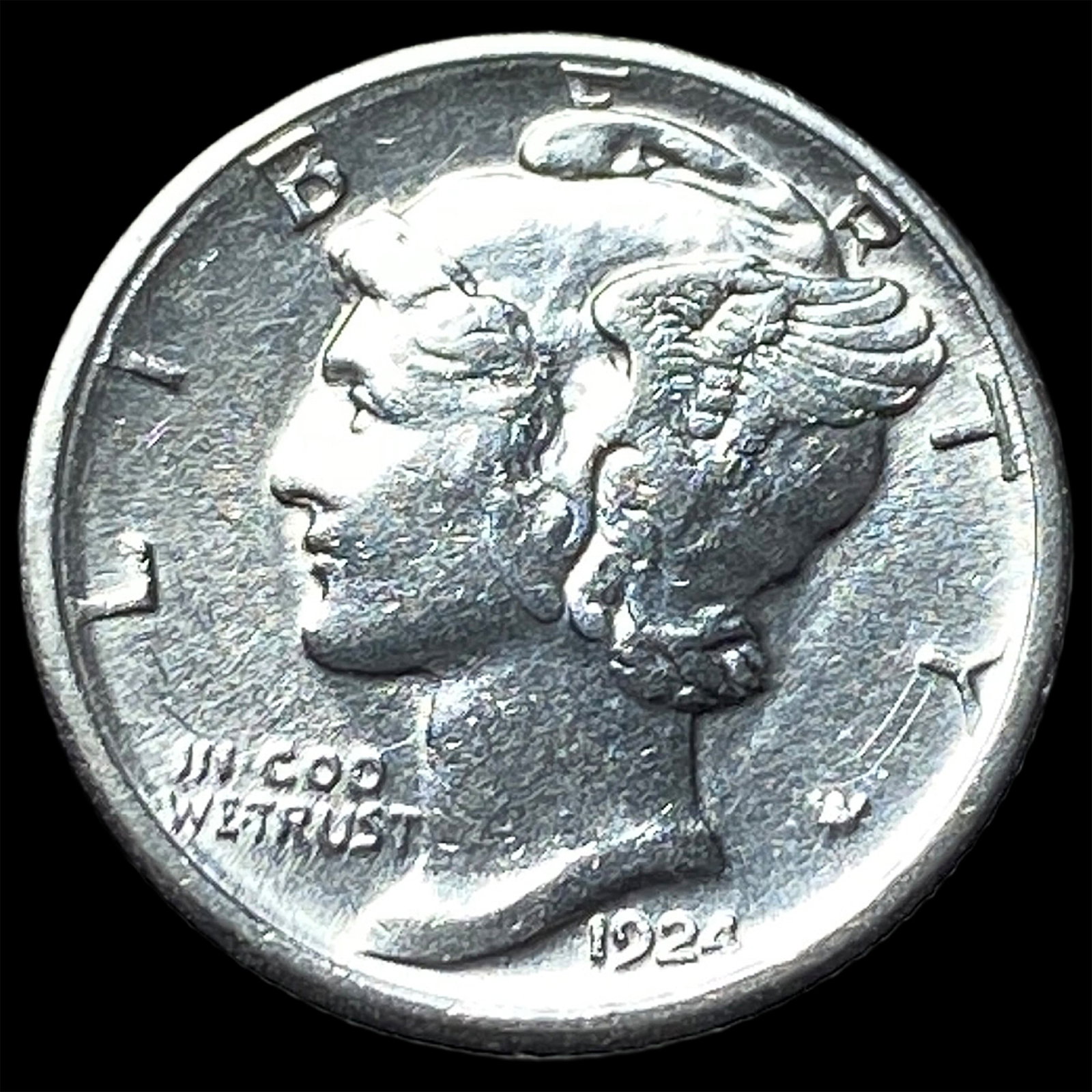 1924-S Silver Mercury Dime CHOICE AU (1 of 2)