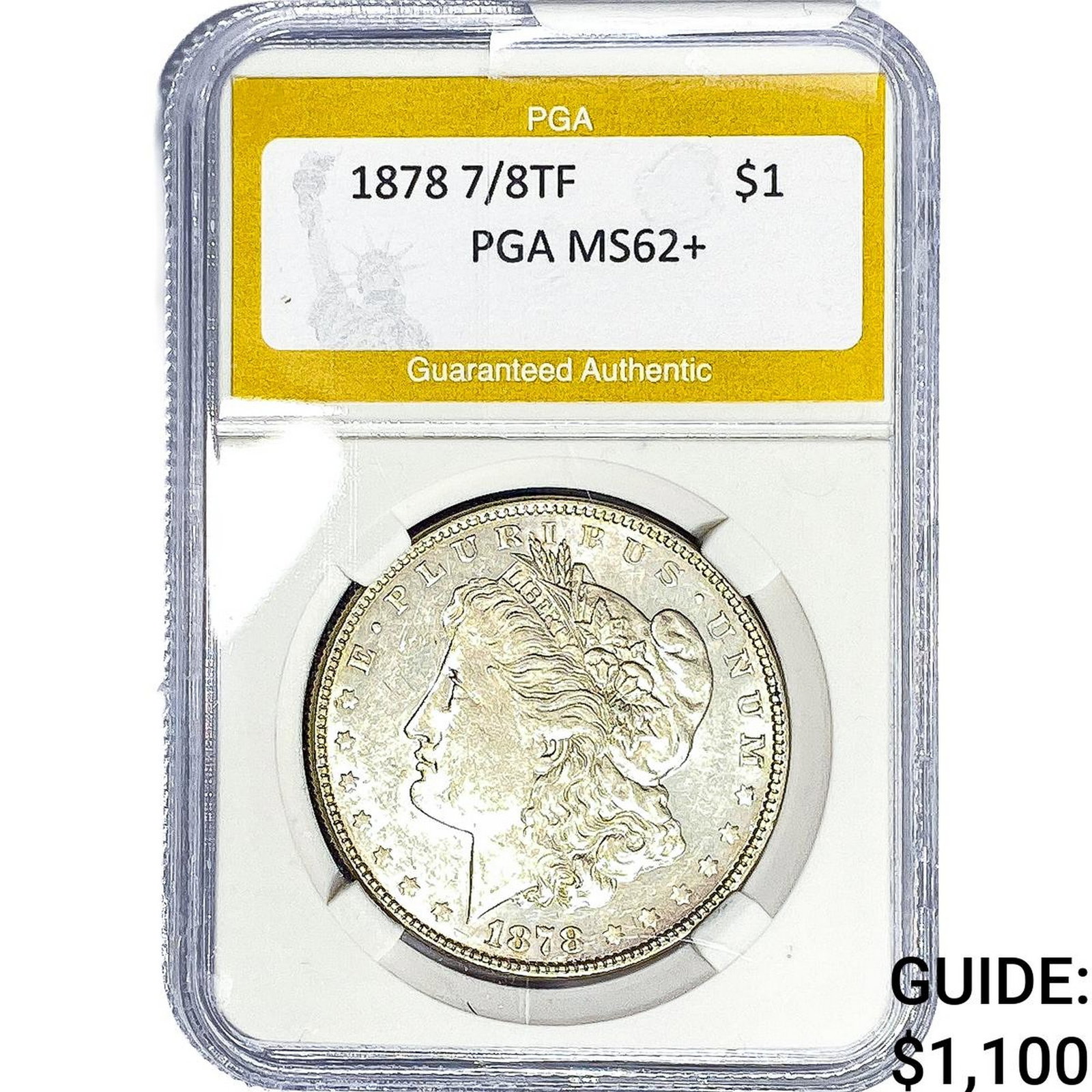 1878 7/8TF Morgan Silver Dollar PGA MS62+ (1 of 2)
