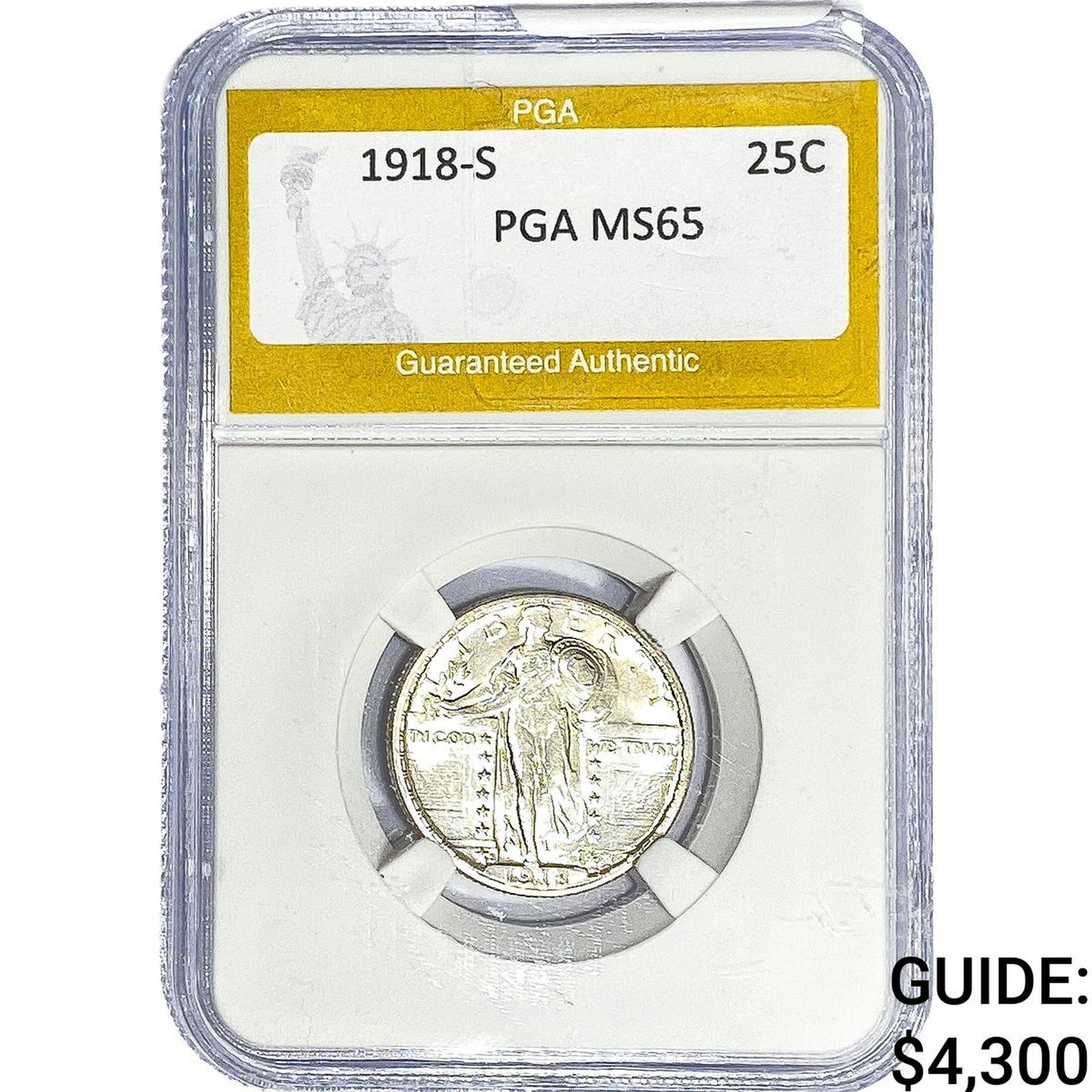 1918-S Standing Liberty Quarter PGA MS65 (1 of 2)