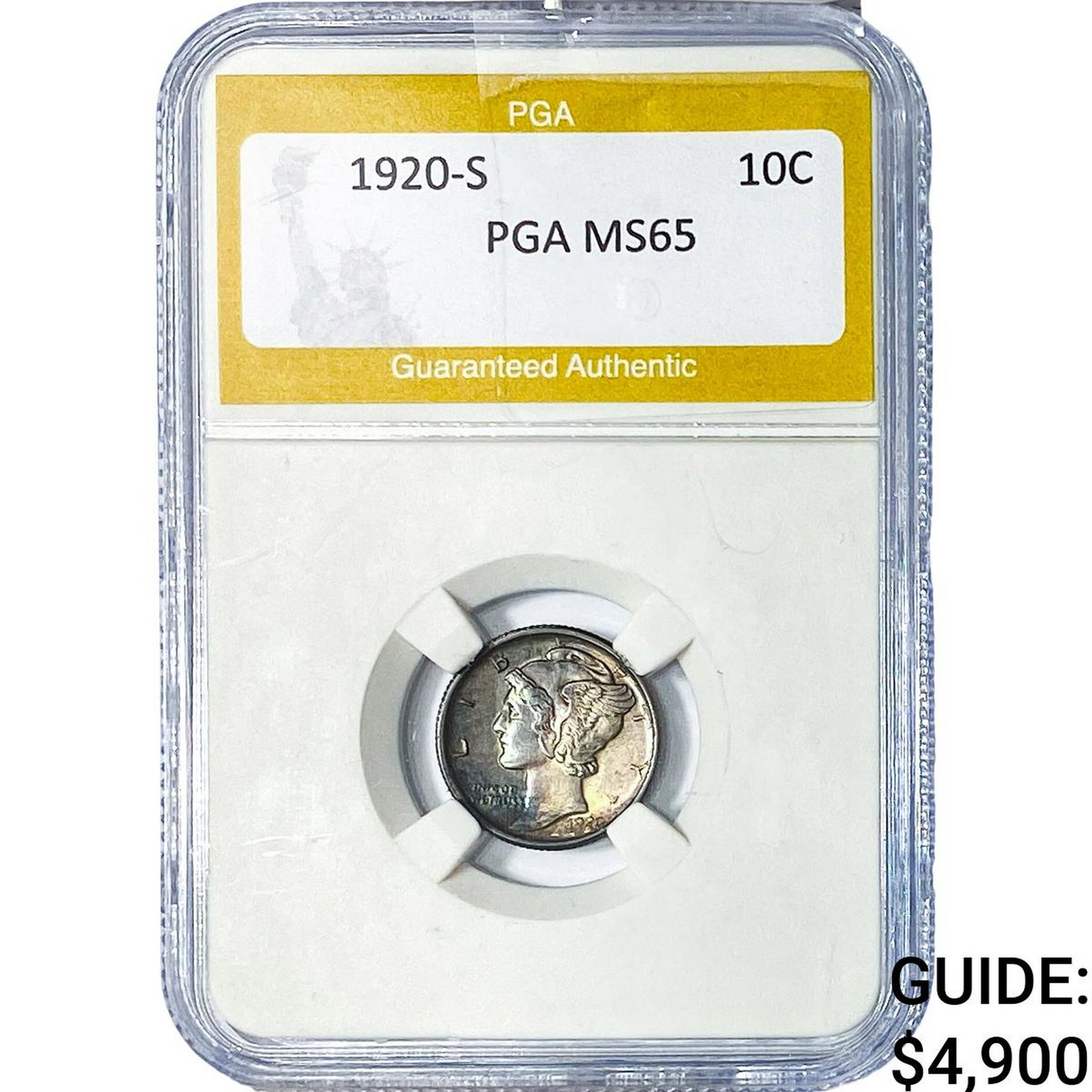 1920-S Mercury Silver Dime PGA MS65 (1 of 2)