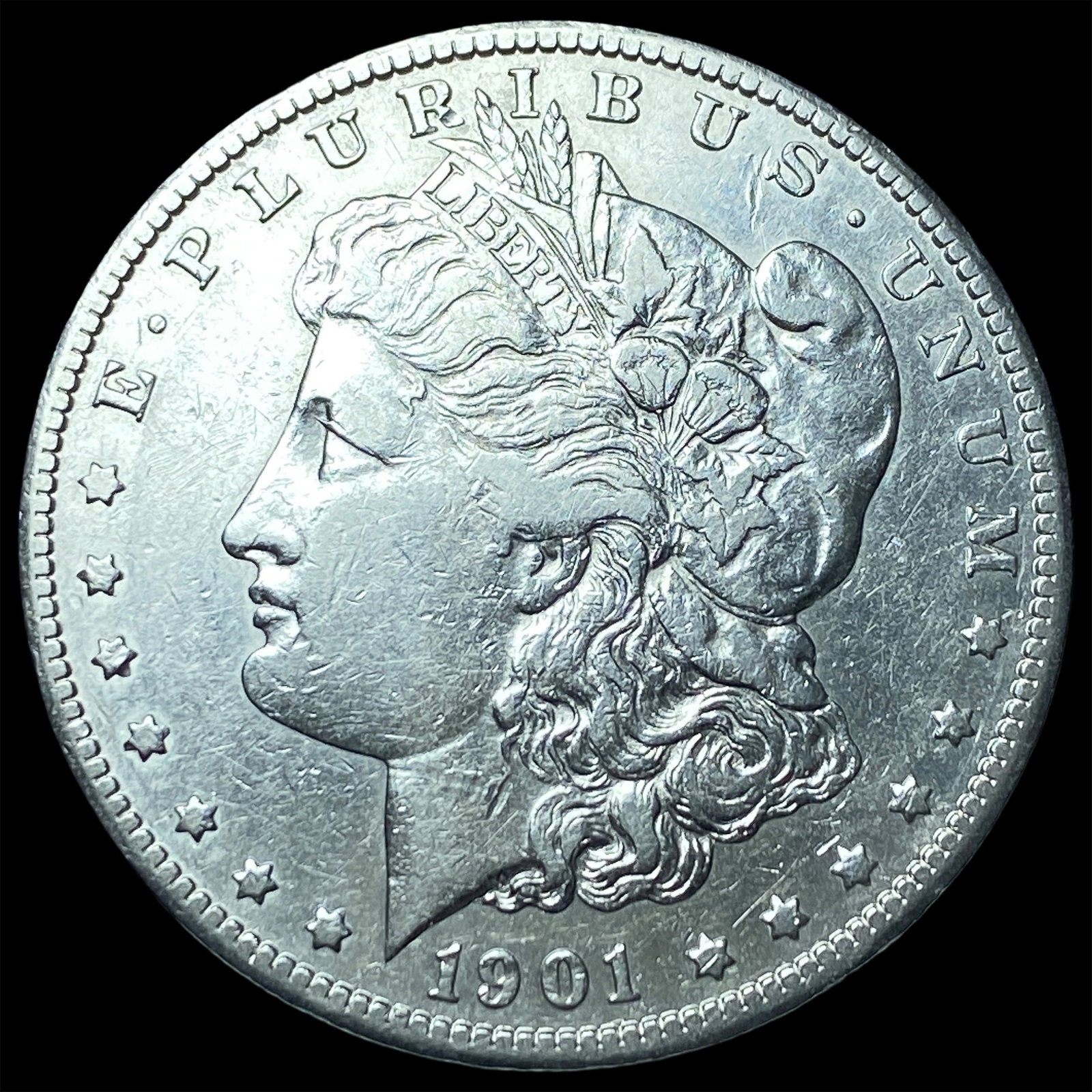 1901-S Silver Morgan Dollar NEARLY UNCIRCULATED: 1901-S Silver Morgan Dollar NEARLY UNCIRCULATED