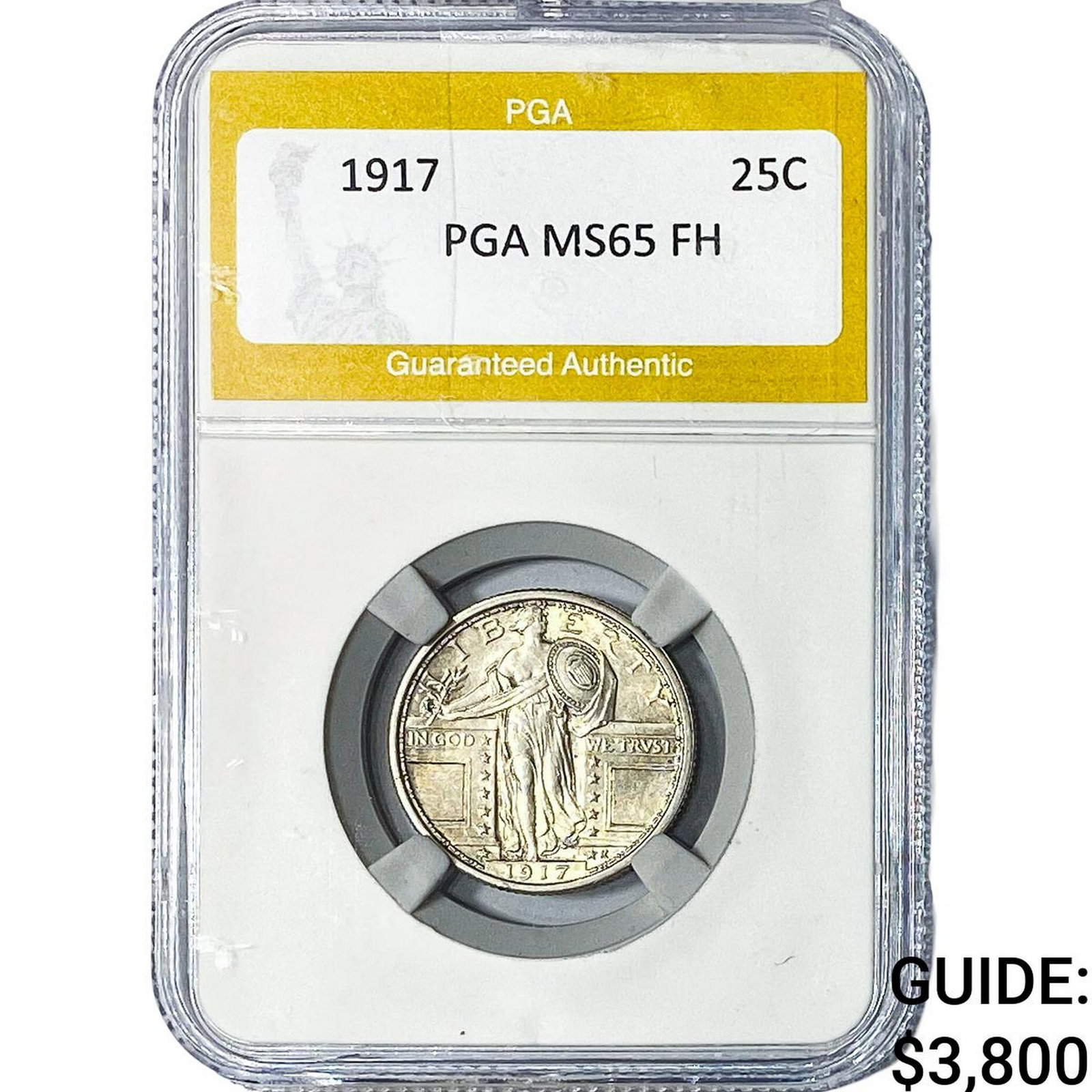 1917 Standing Liberty Quarter PGA MS65 FH: 1917 Standing Liberty Quarter PGA MS65 FH