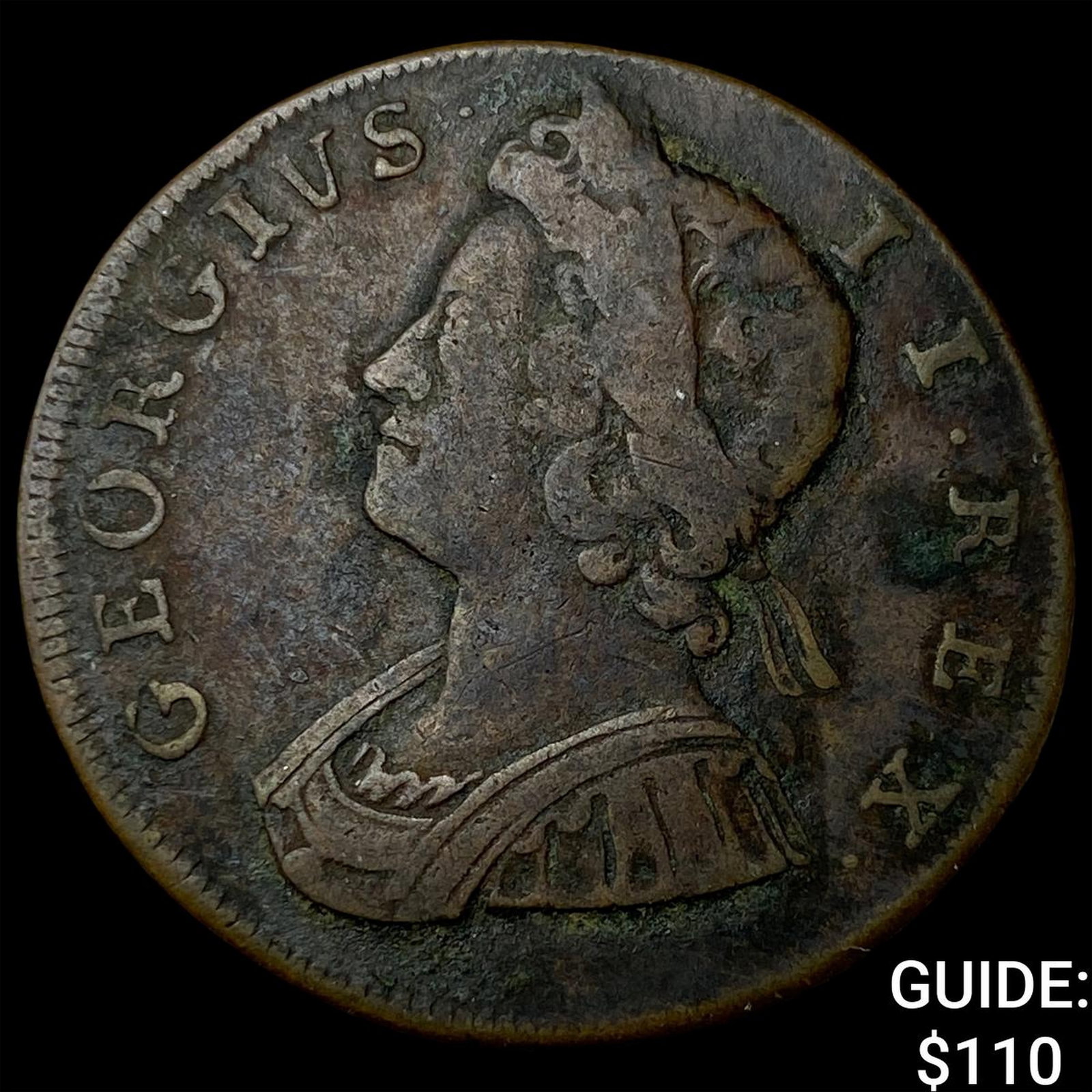 1790 Great Britain Copper 1/2 Penny KM 566 (1 of 2)
