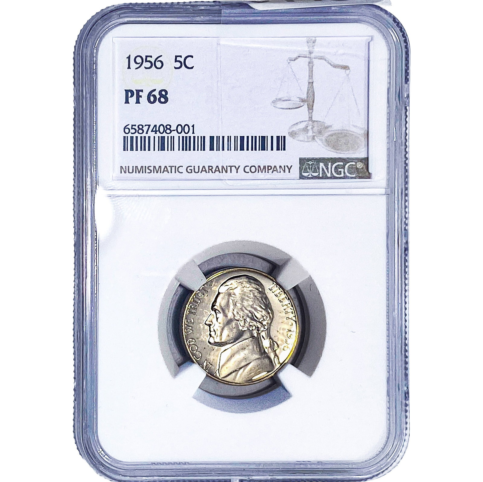 1956 Jefferson Nickel NGC PF68: 1956 Jefferson Nickel NGC PF68