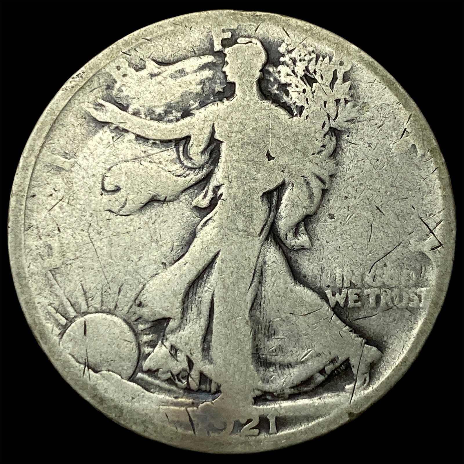 1921 Walking Liberty Half Dollar NICELY CIRCULATED: 1921 Walking Liberty Half Dollar NICELY CIRCULATED