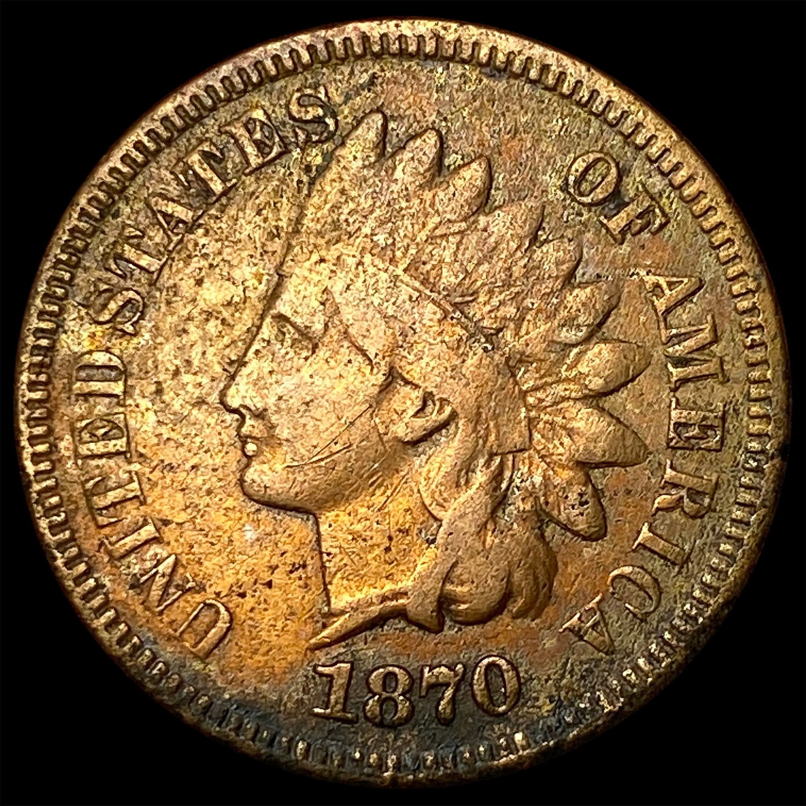 1870 Indian Head Cent LIGHTLY CIRCULATED: 1870 Indian Head Cent LIGHTLY CIRCULATED