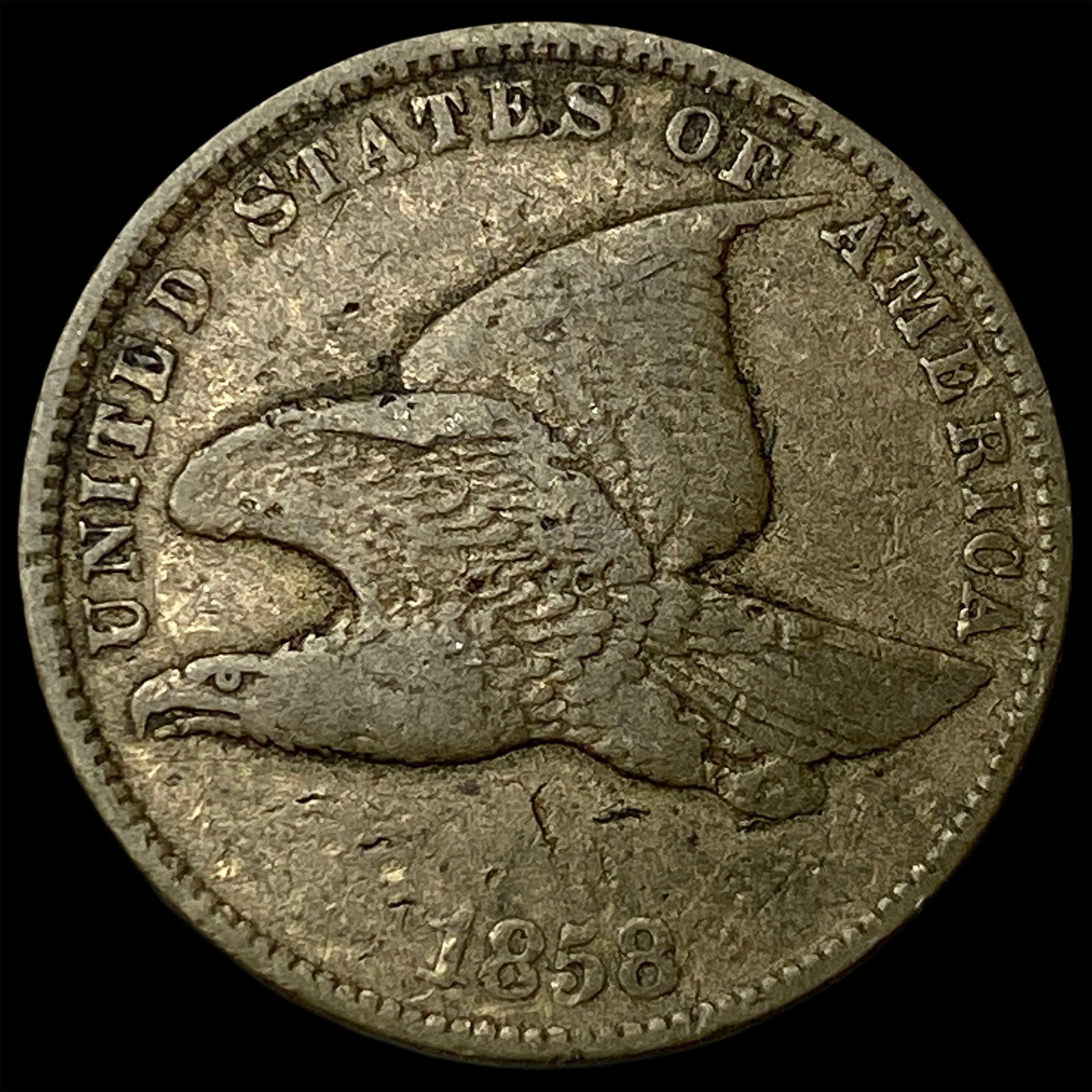 1858 Flying Eagle Cent ABOUT UNCIRCULATED: 1858 Flying Eagle Cent ABOUT UNCIRCULATED