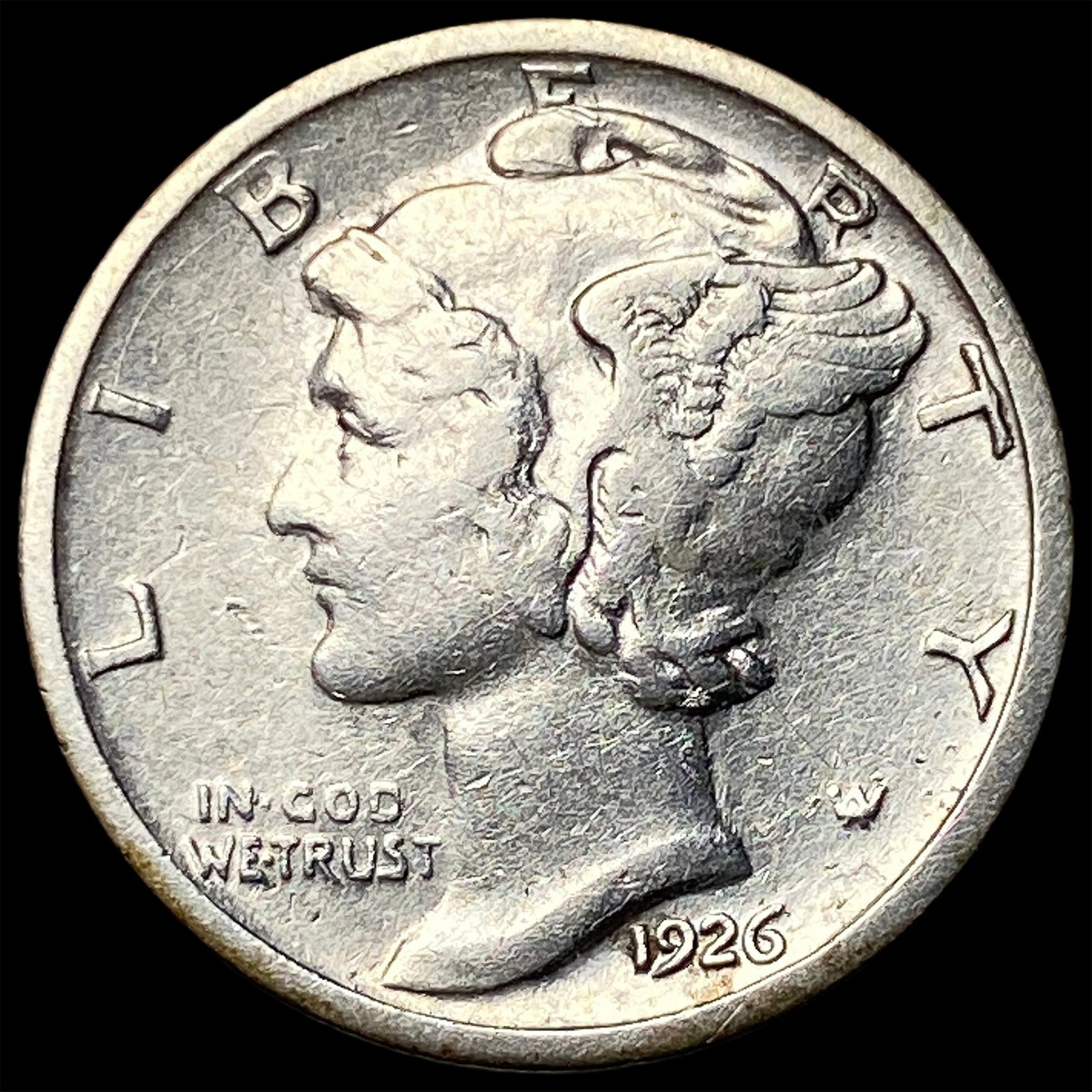 1926-S Silver Mercury Dime CLOSELY UNCIRCULATED: 1926-S Silver Mercury Dime CLOSELY UNCIRCULATED