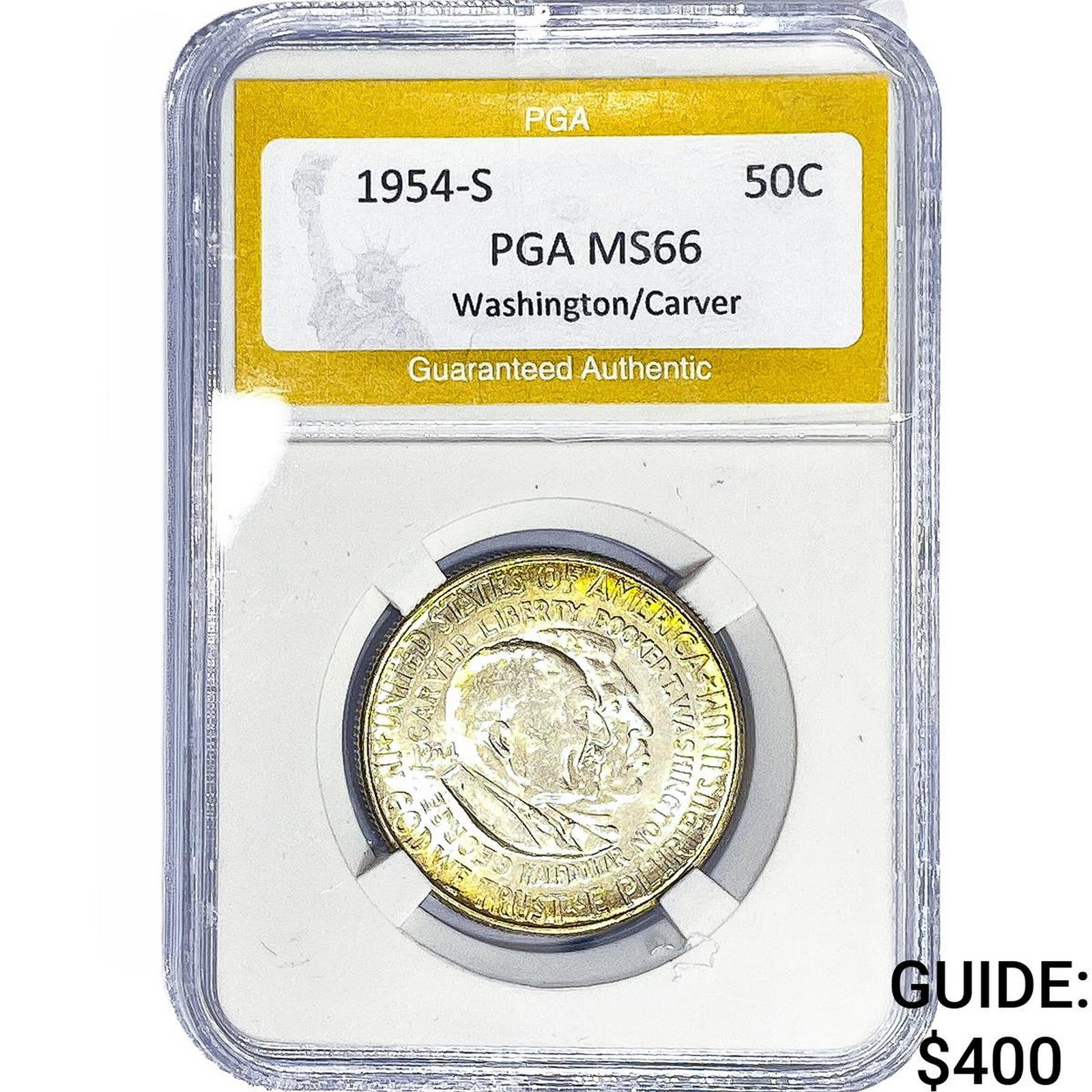 1954-S Washington Carver Half Dollar PGA MS66: 1954-S Washington Carver Half Dollar PGA MS66