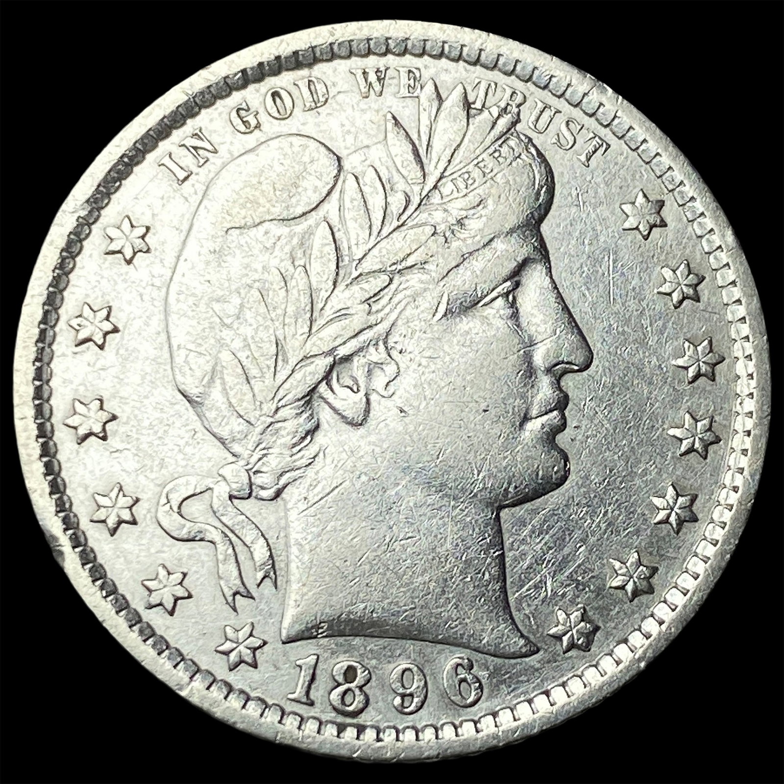 1896-O Barber Quarter NEARLY UNCIRCULATED (1 of 2)