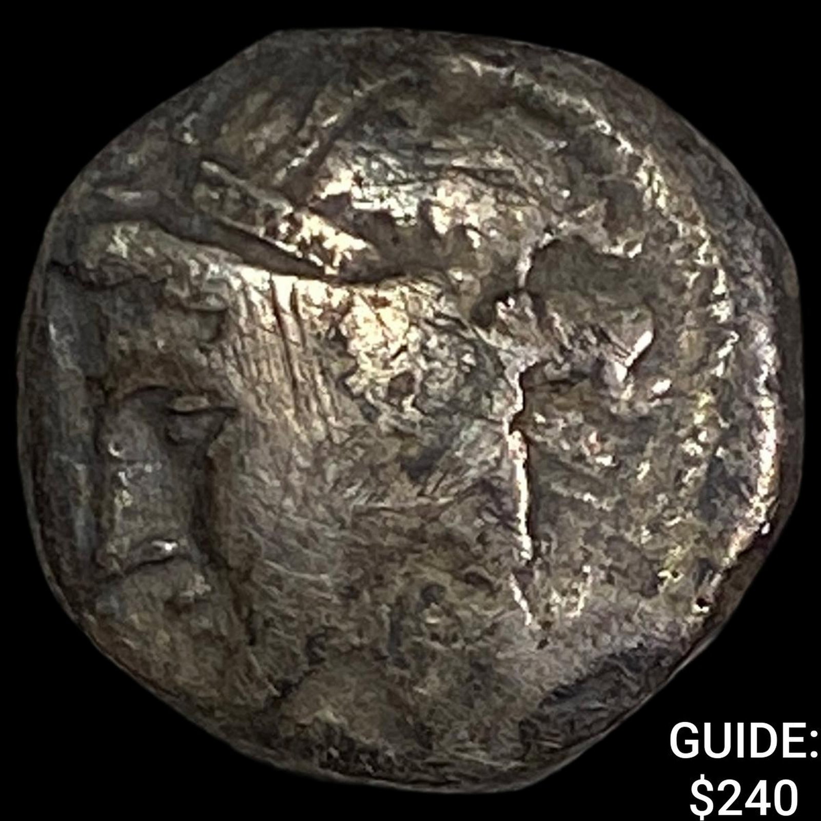 409 Ancient Calabria, Taras Silver Didrachm NEARLY UNCIRCULATED (1 of 2)