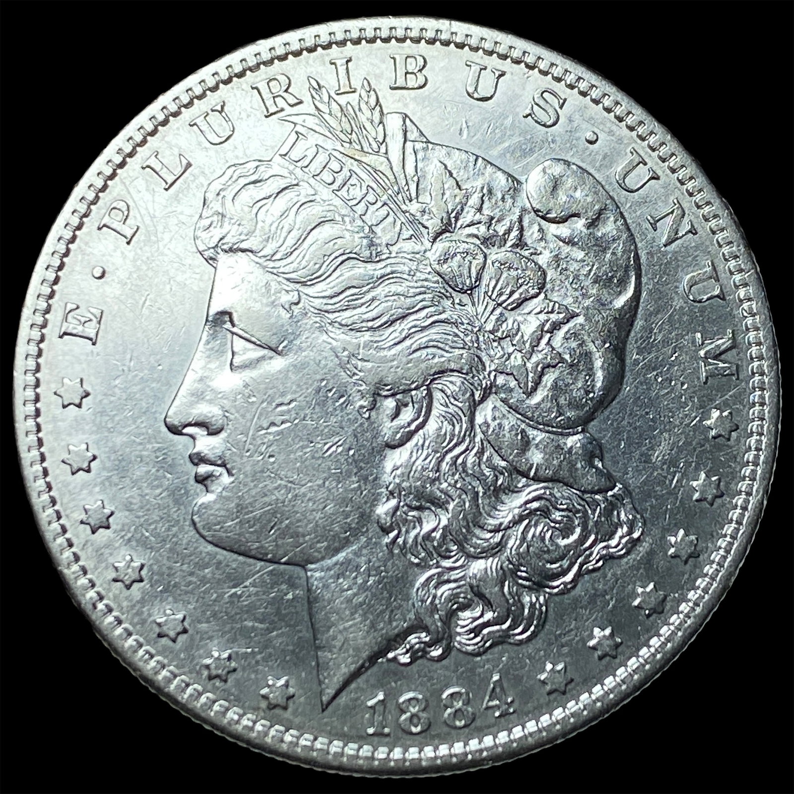 1884-S Silver Morgan Dollar CLOSELY UNCIRCULATED: 1884-S Silver Morgan Dollar CLOSELY UNCIRCULATED