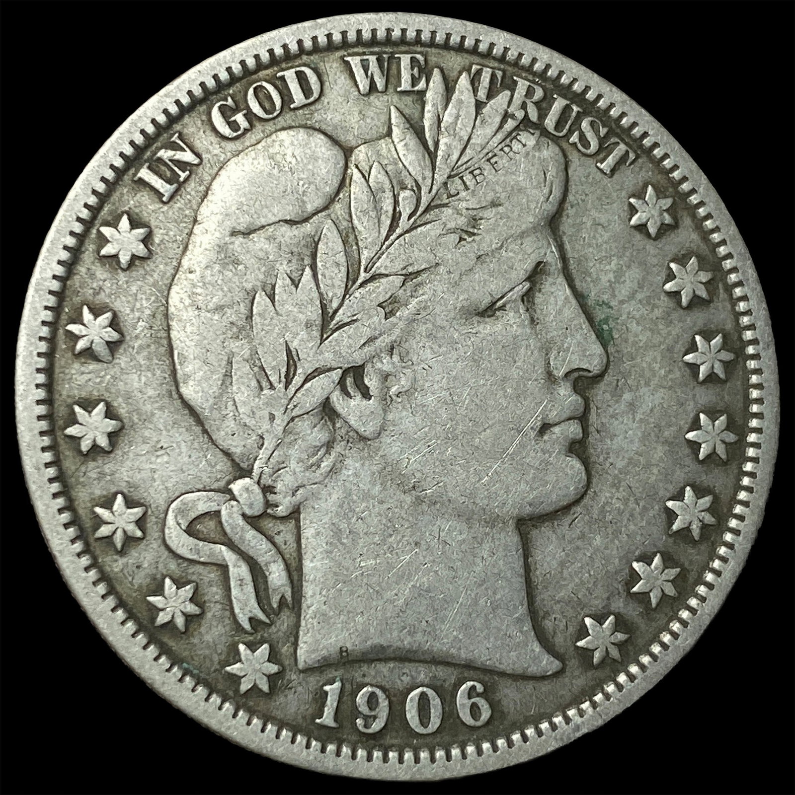 1906 Silver Barber Half Dollar LIGHTLY CIRCULATED (1 of 2)