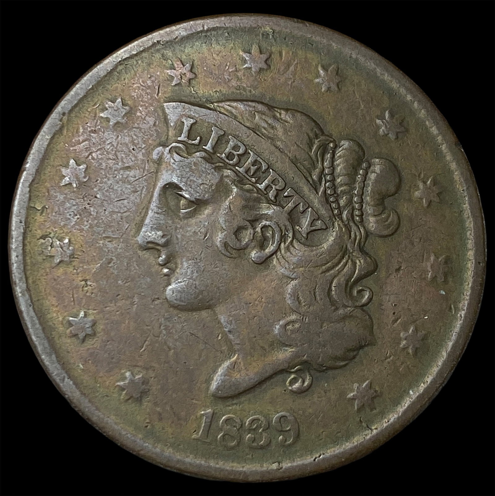 1839 Coronet Head Large Cent HIGH GRADE: 1839 Coronet Head Large Cent HIGH GRADE