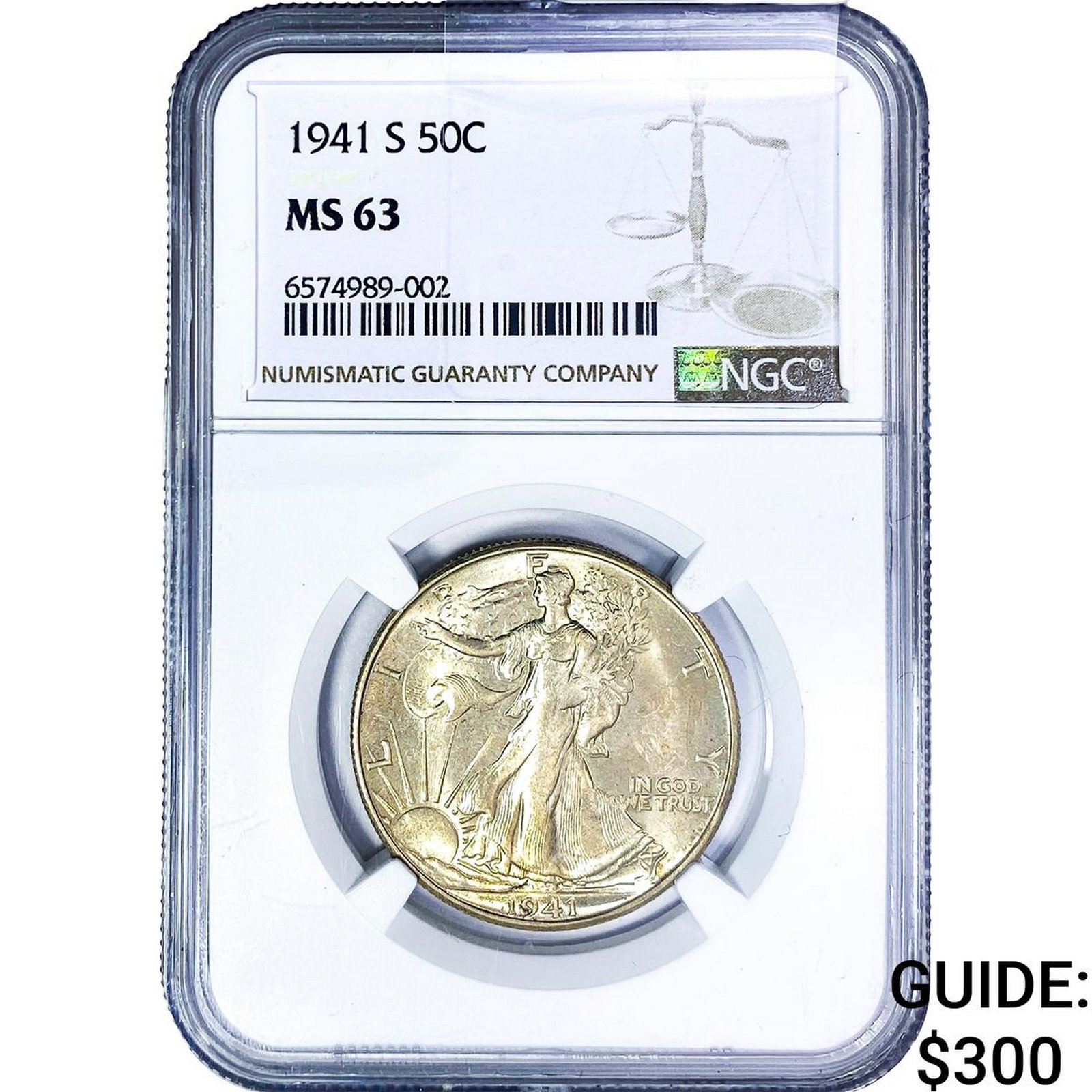 1941-S Walking Liberty Half Dollar NGC MS63 (1 of 2)