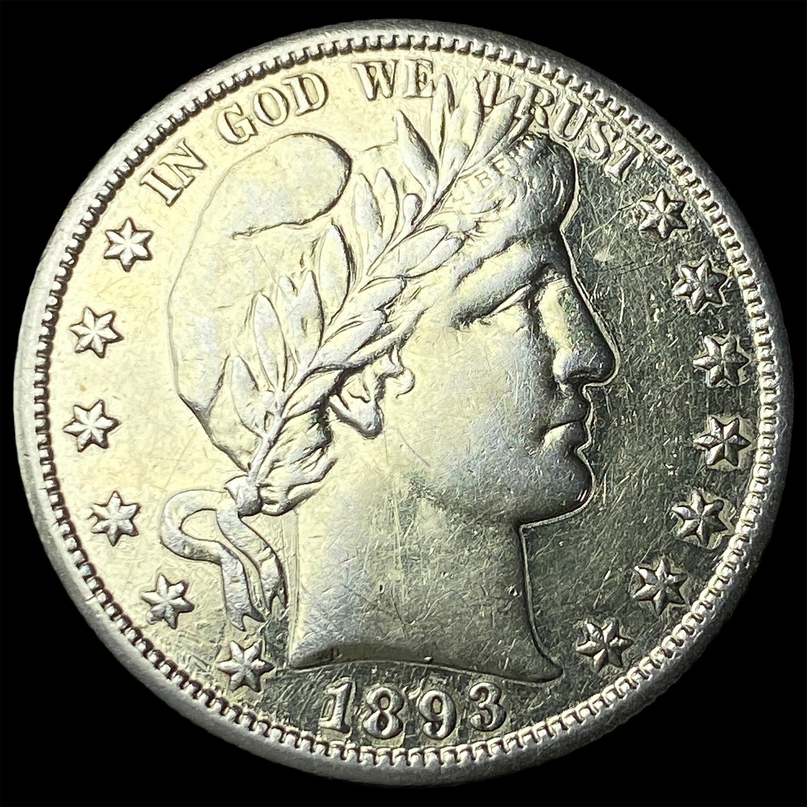 1893-S Silver Barber Half Dollar HIGH GRADE: 1893-S Silver Barber Half Dollar HIGH GRADE