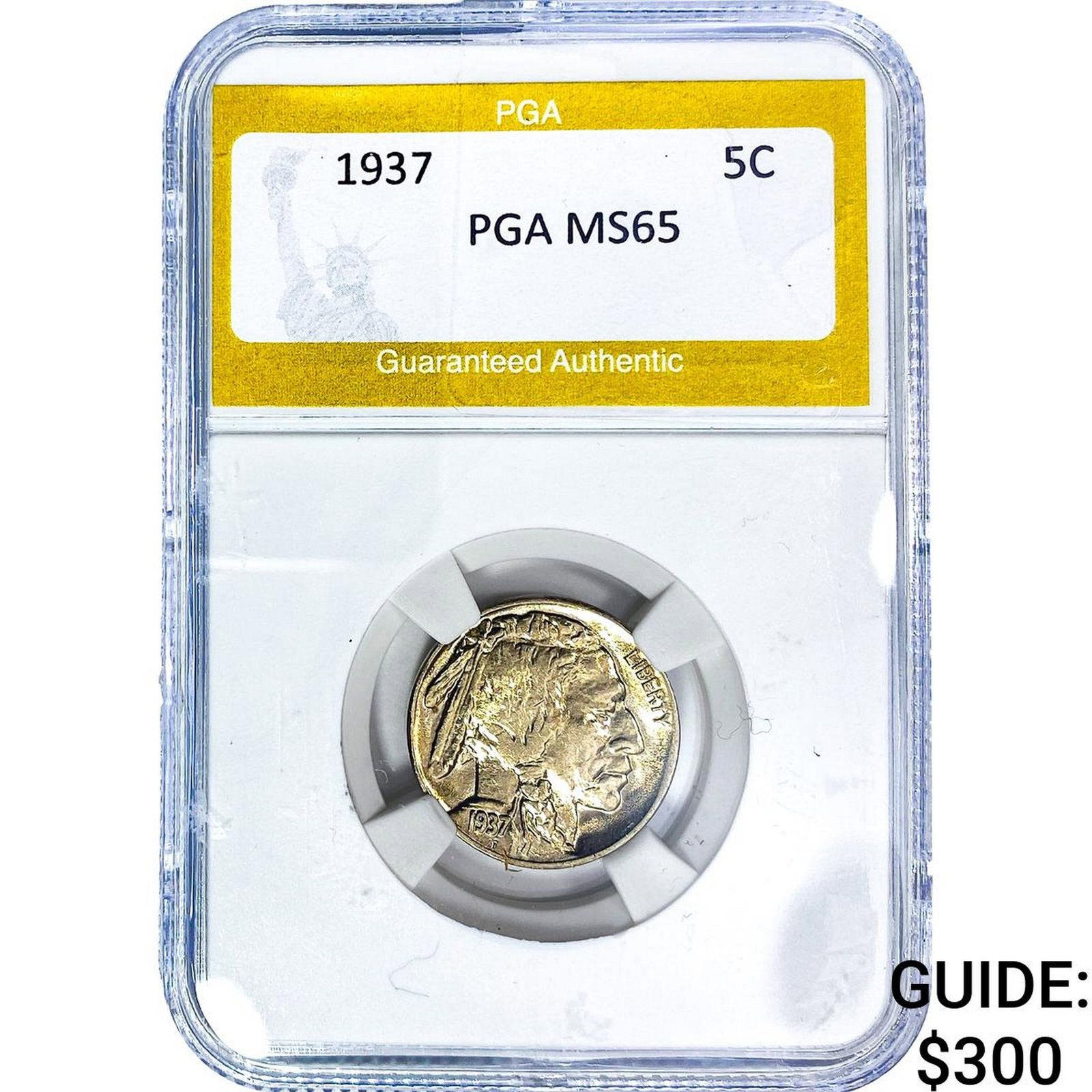 1937 Buffalo Nickel PGA MS65: 1937 Buffalo Nickel PGA MS65