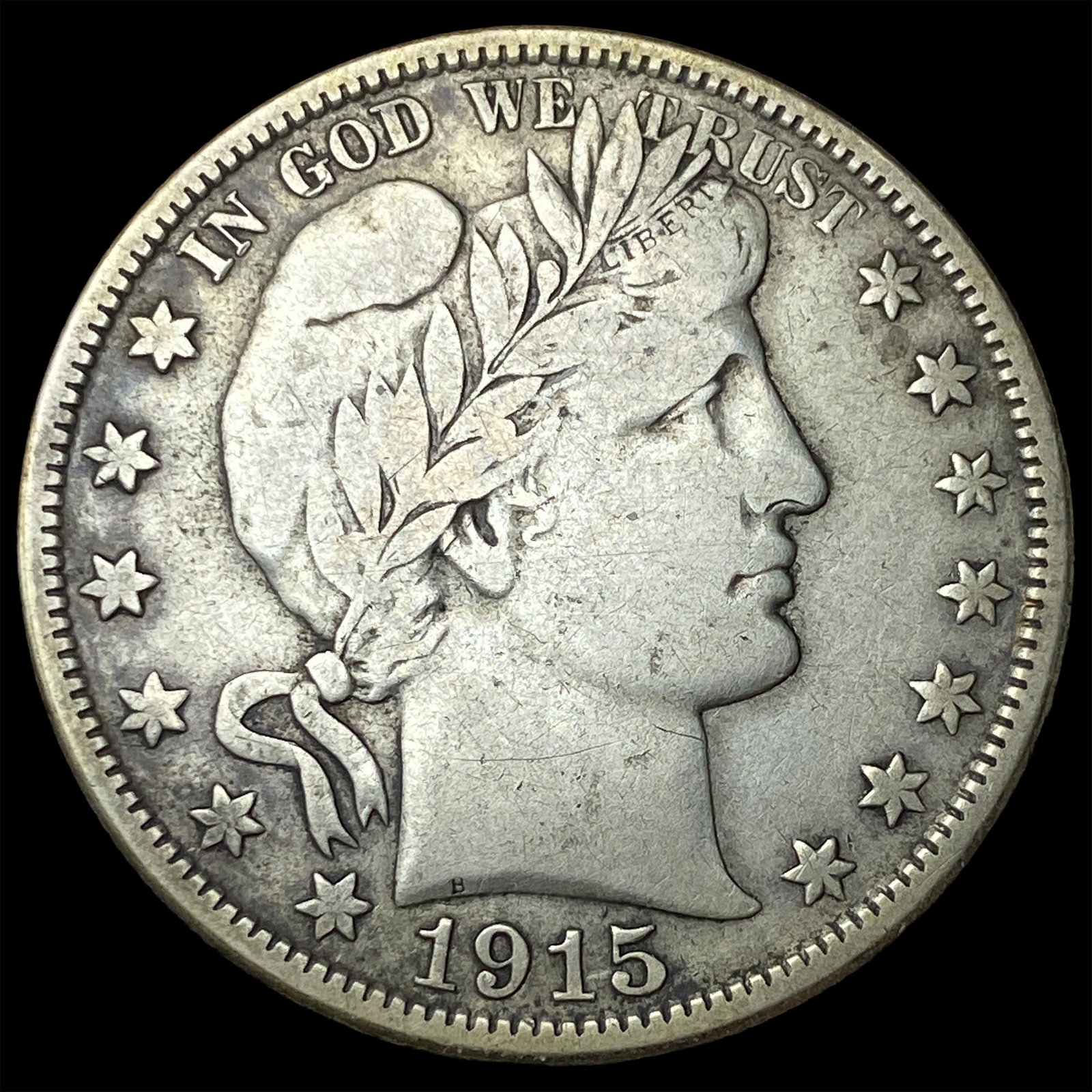 1915-D Silver Barber Half Dollar LIGHTLY CIRCULATED: 1915-D Silver Barber Half Dollar LIGHTLY CIRCULATED