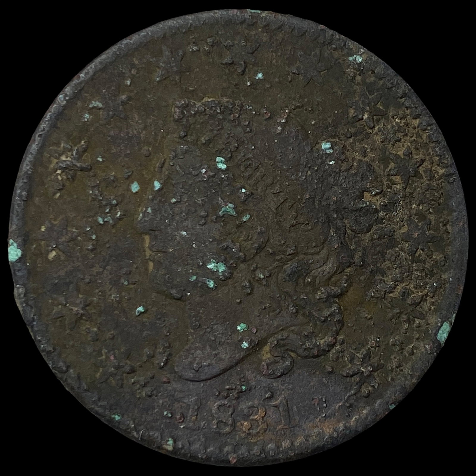 1831 Coronet Head Large Cent HIGH GRADE (1 of 2)
