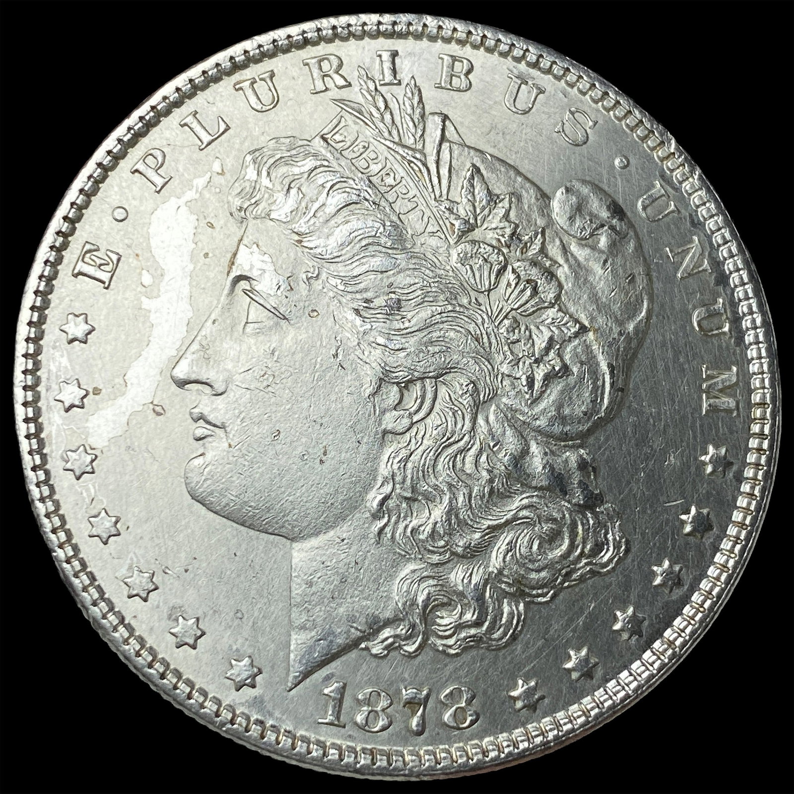 1878 7/8TF Silver Morgan Dollar UNC: 1878 7/8TF Silver Morgan Dollar UNC