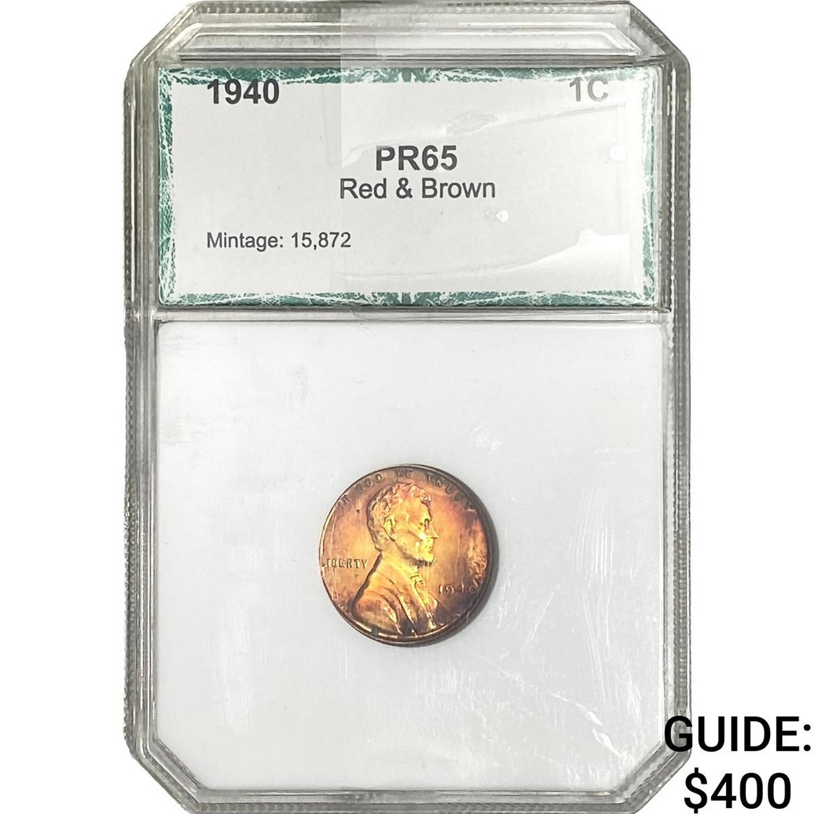 1940 Wheat Cent PCI PR65 Red & Brown: 1940 Wheat Cent PCI PR65 Red & Brown