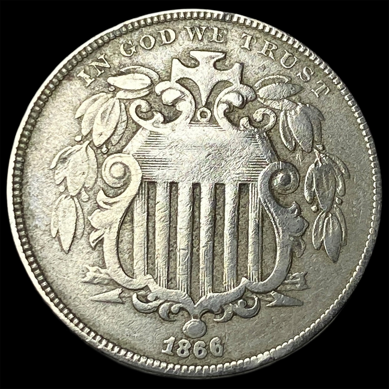 1866 Shield Nickel HIGH GRADE (1 of 2)