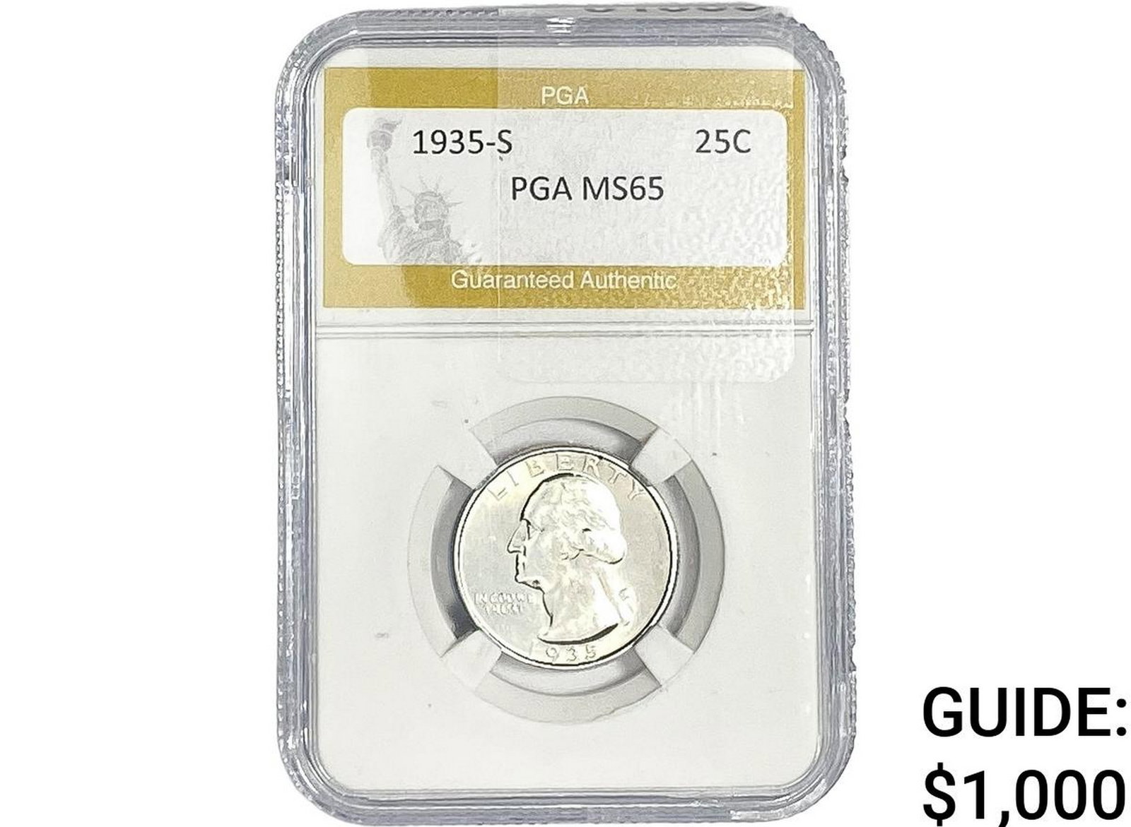 1935-S Washington Silver Quarter PGA MS65 (1 of 2)