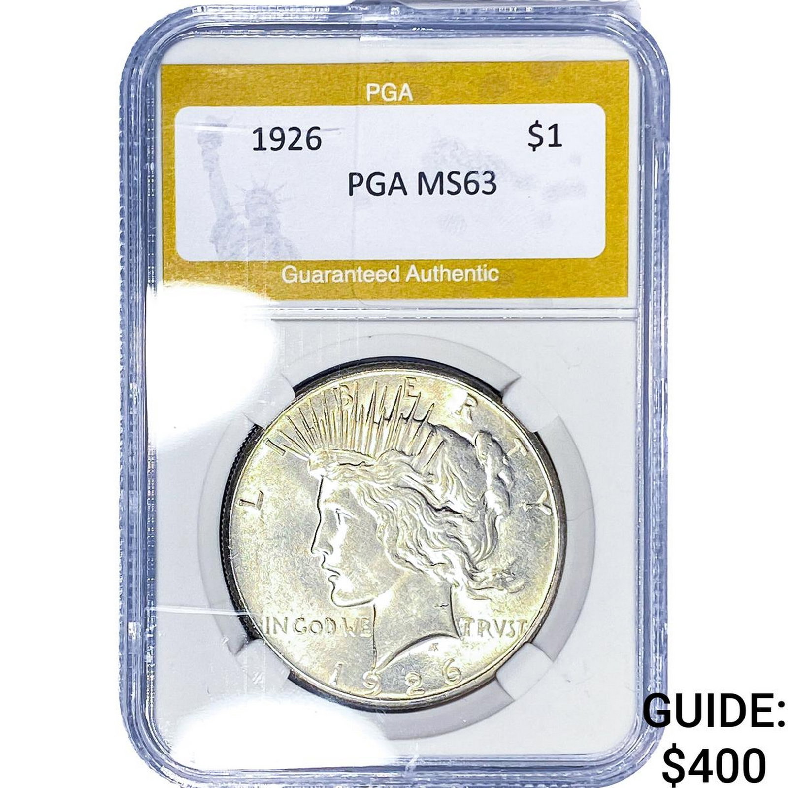 1926 Silver Peace Dollar PGA MS63 (1 of 2)