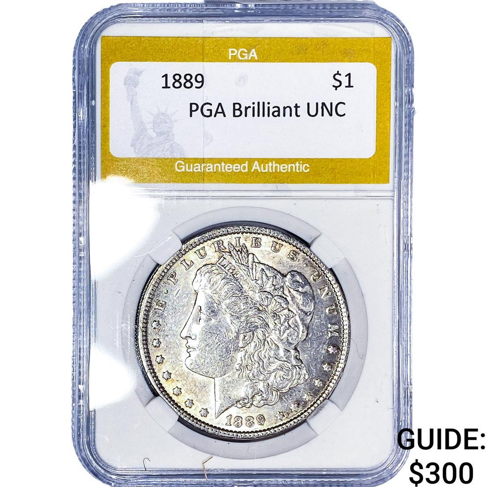 1889 Morgan Silver Dollar PGA Brilliant UNC: 1889 Morgan Silver Dollar PGA Brilliant UNC