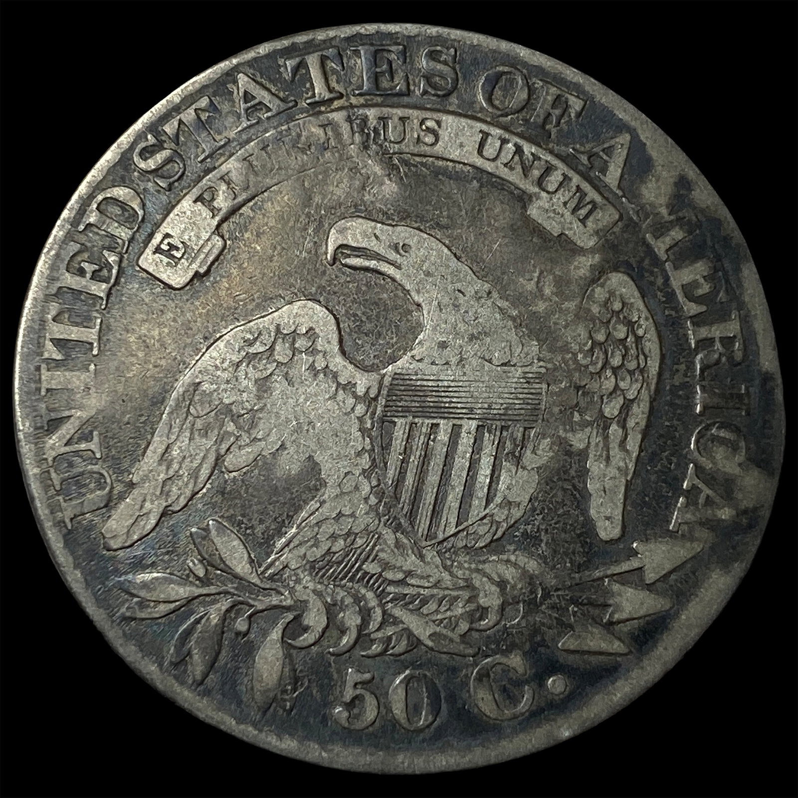 1827 Capped Bust Half Dollar LIGHTLY CIRCULATED - 2
