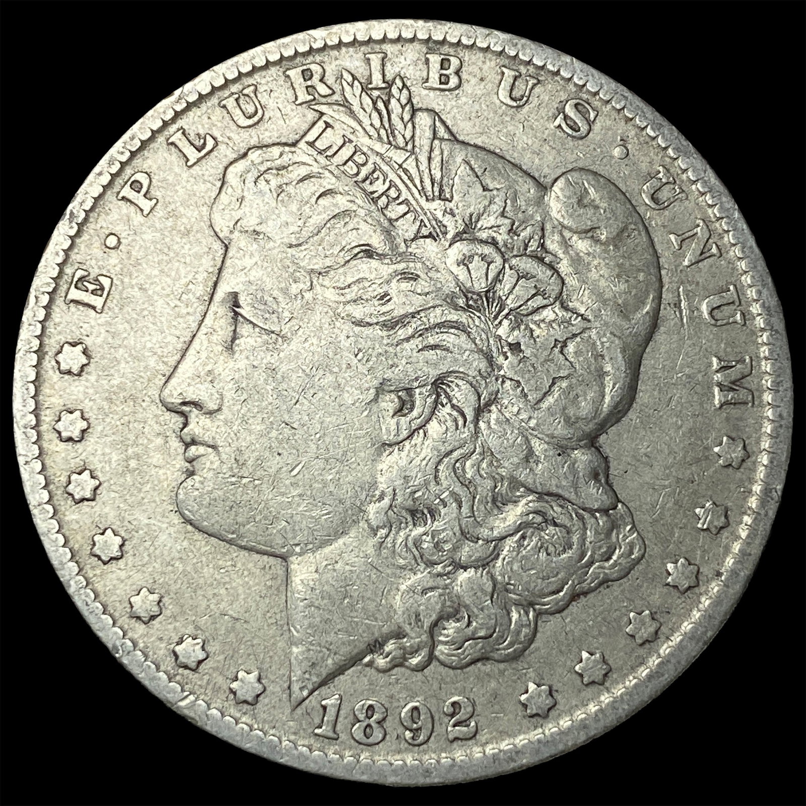 1892-O Silver Morgan Dollar ABOUT UNCIRCULATED (1 of 2)