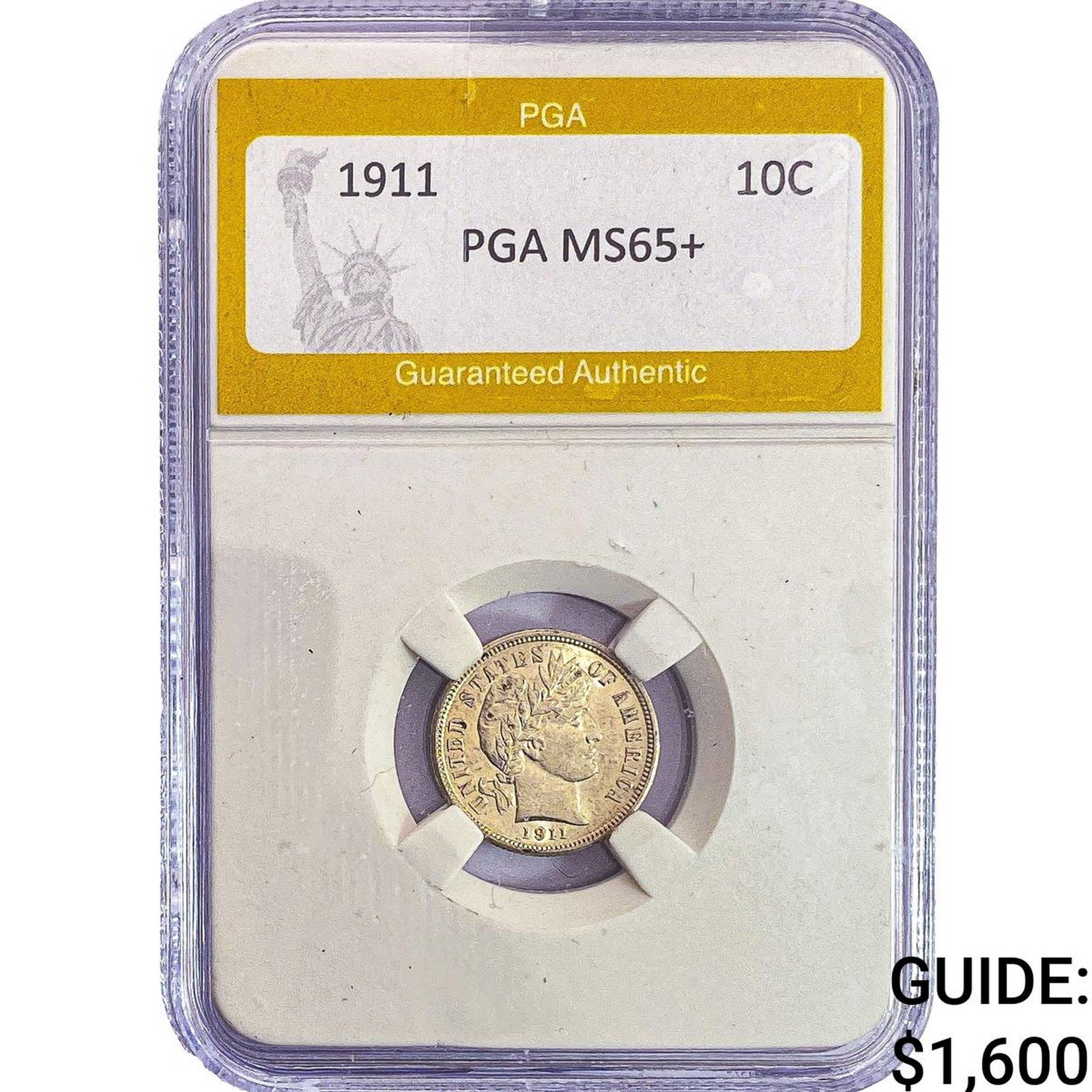 1911 Barber Dime PGA MS65+ (1 of 2)