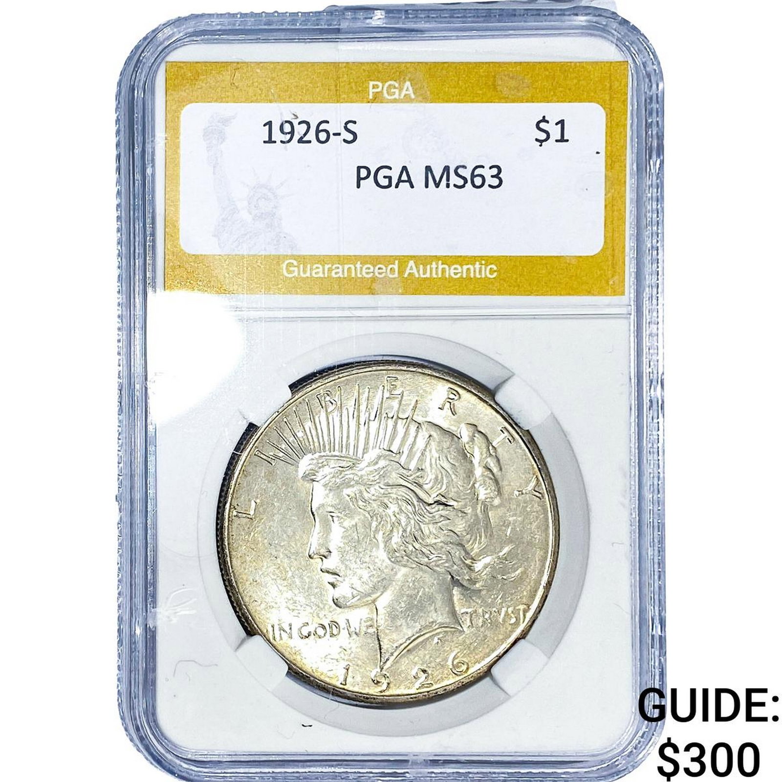 1926-S Silver Peace Dollar PGA MS63 (1 of 2)