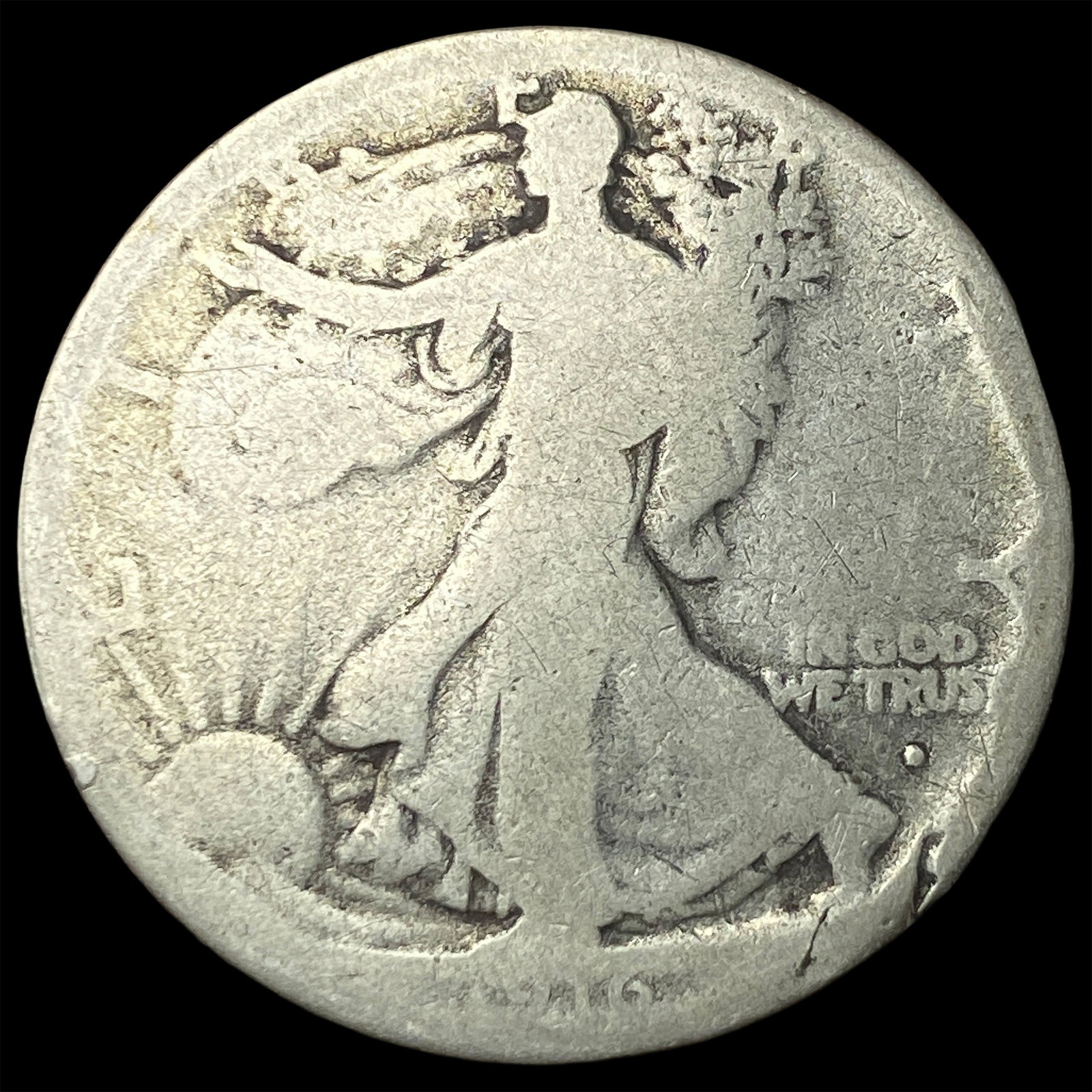 1916-D Silver Walking Liberty Half Dollar NICELY CIRCULATED (1 of 2)