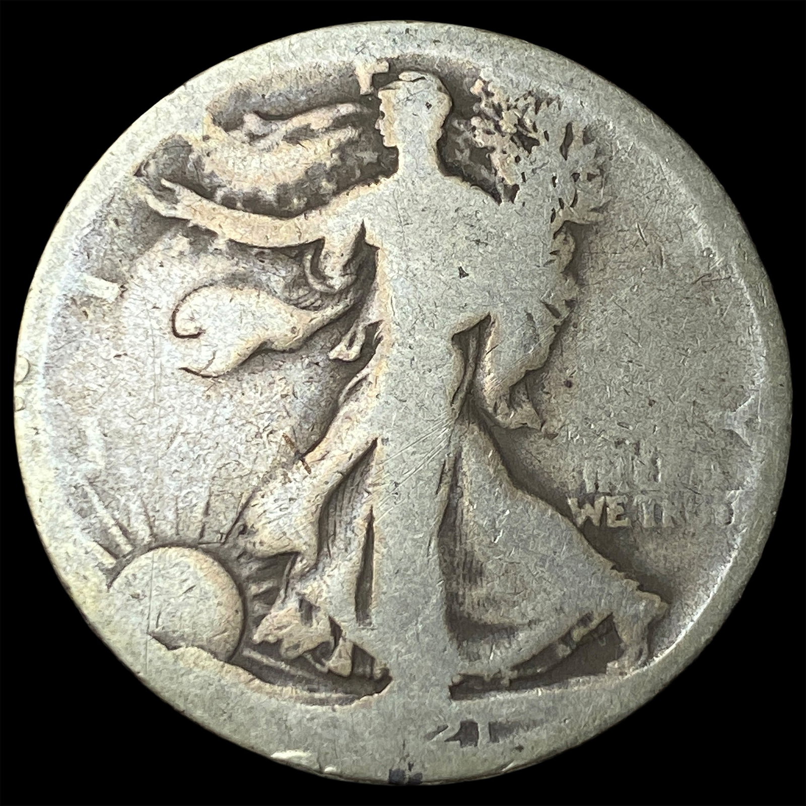 1921 Silver Walking Liberty Half Dollar NICELY CIRCULATED: 1921 Silver Walking Liberty Half Dollar NICELY CIRCULATED