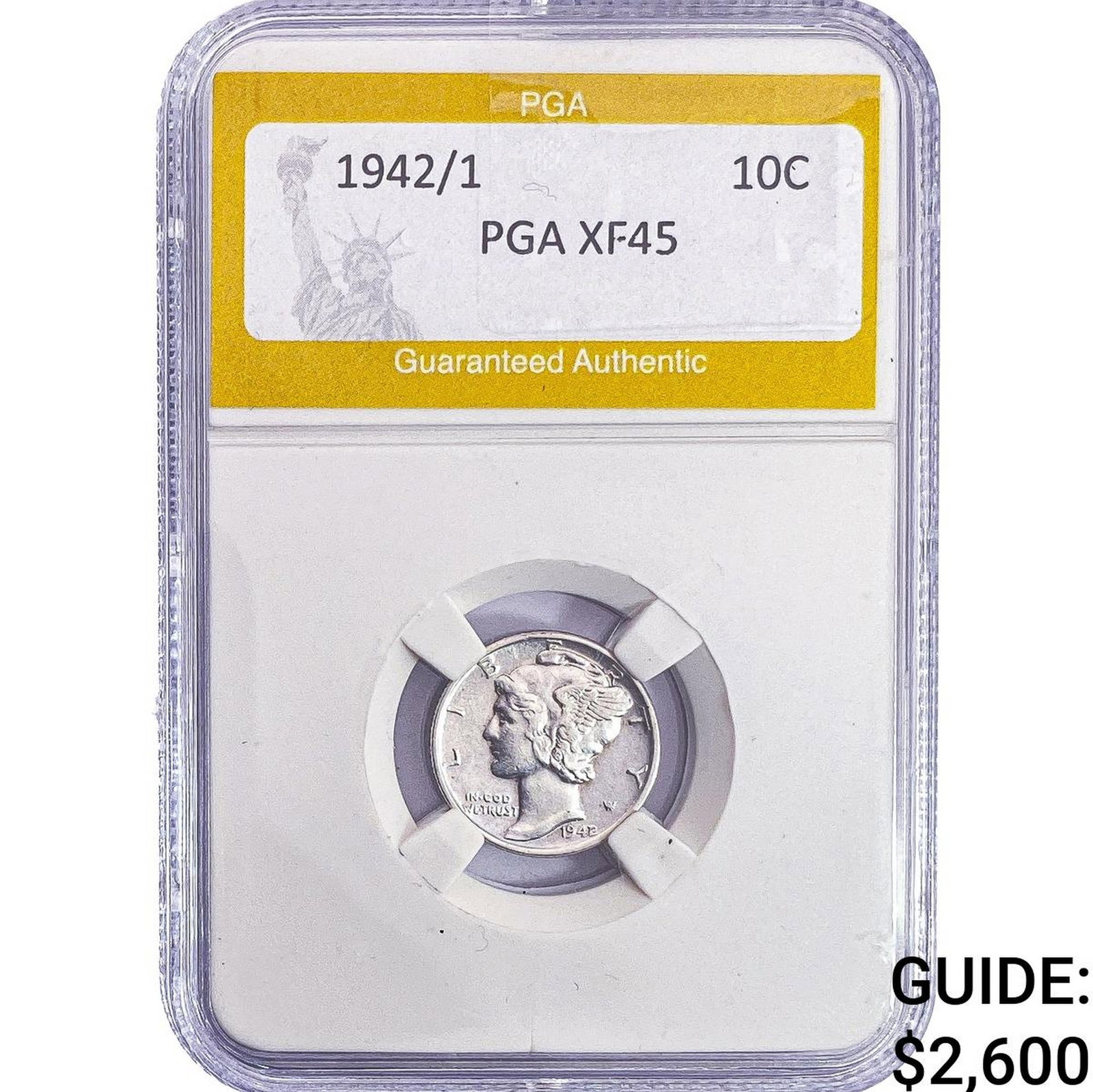 1942/1 Mercury Silver Dime PGA XF45 (1 of 2)