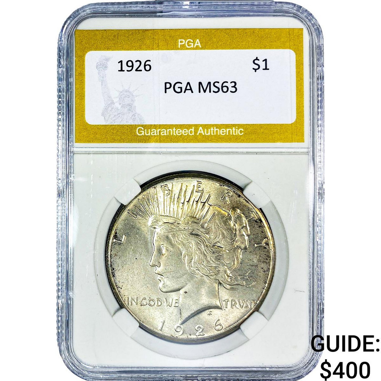 1926 Silver Peace Dollar PGA MS63 (1 of 2)