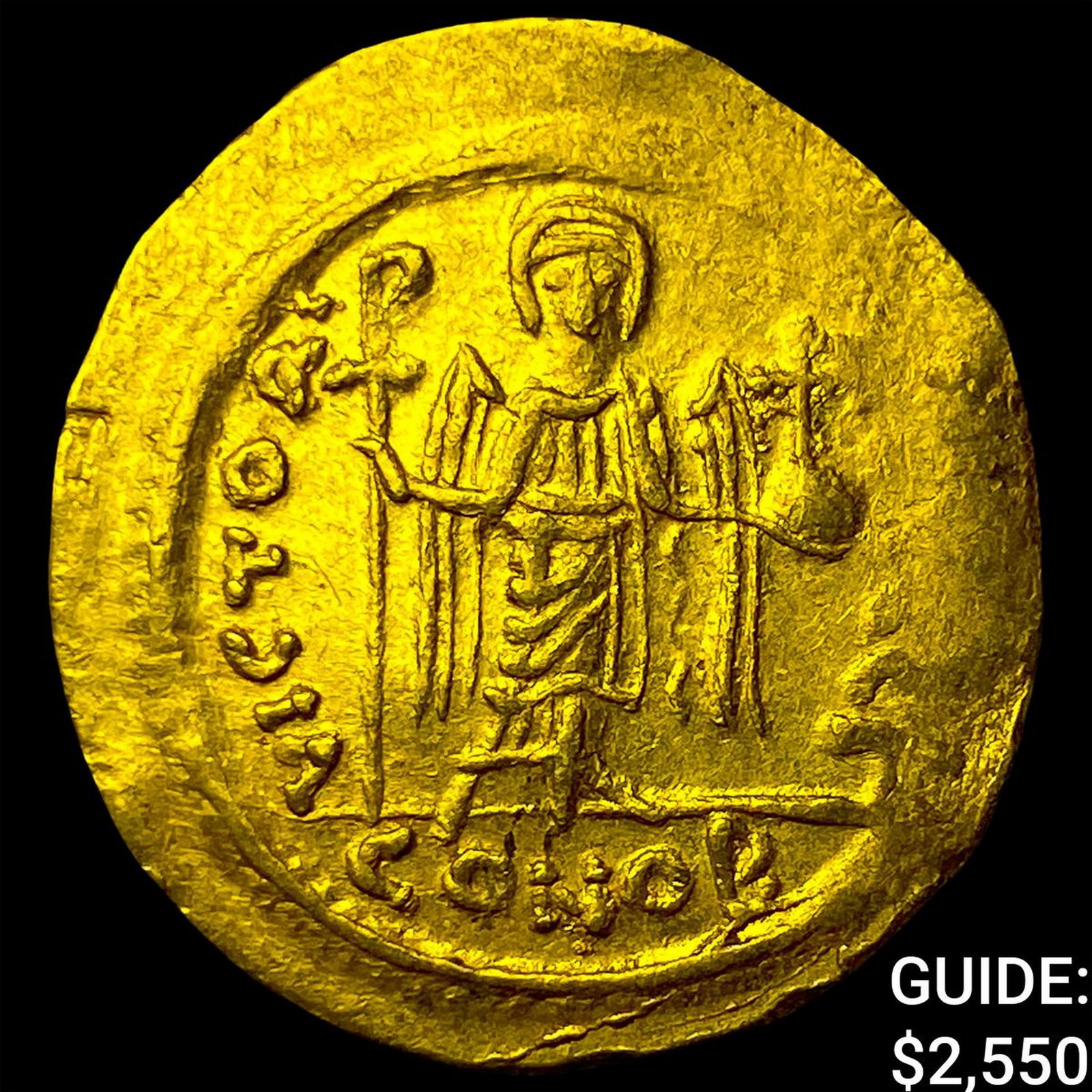 Byzantine Maurice Tiberius 578-602 Gold Solidus (1 of 2)