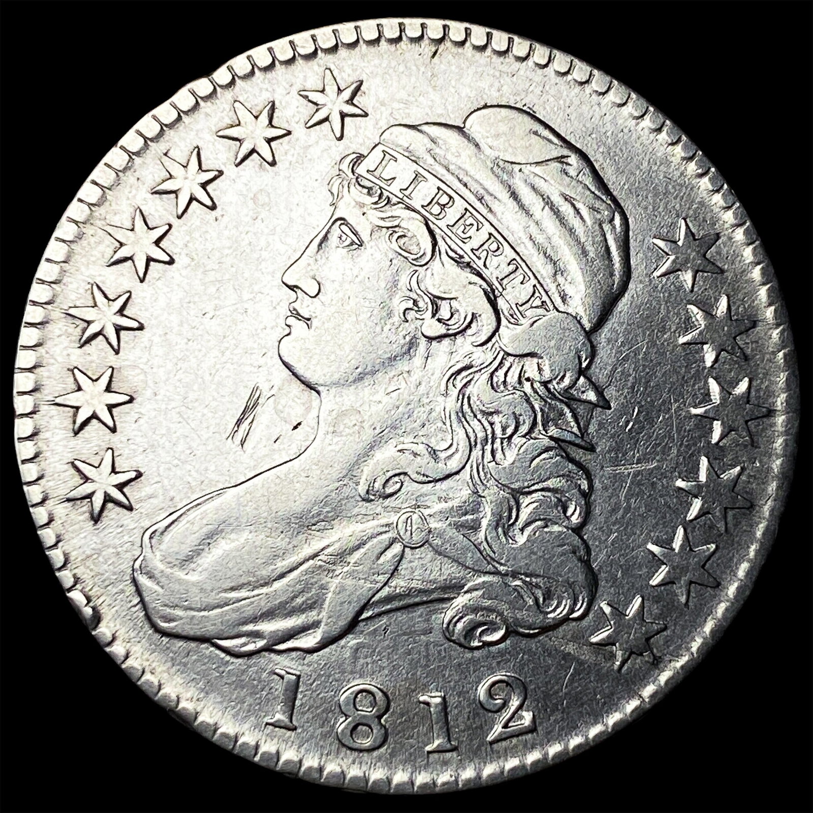 1812 Capped Bust Half Dollar CHOICE AU: 1812 Capped Bust Half Dollar CHOICE AU