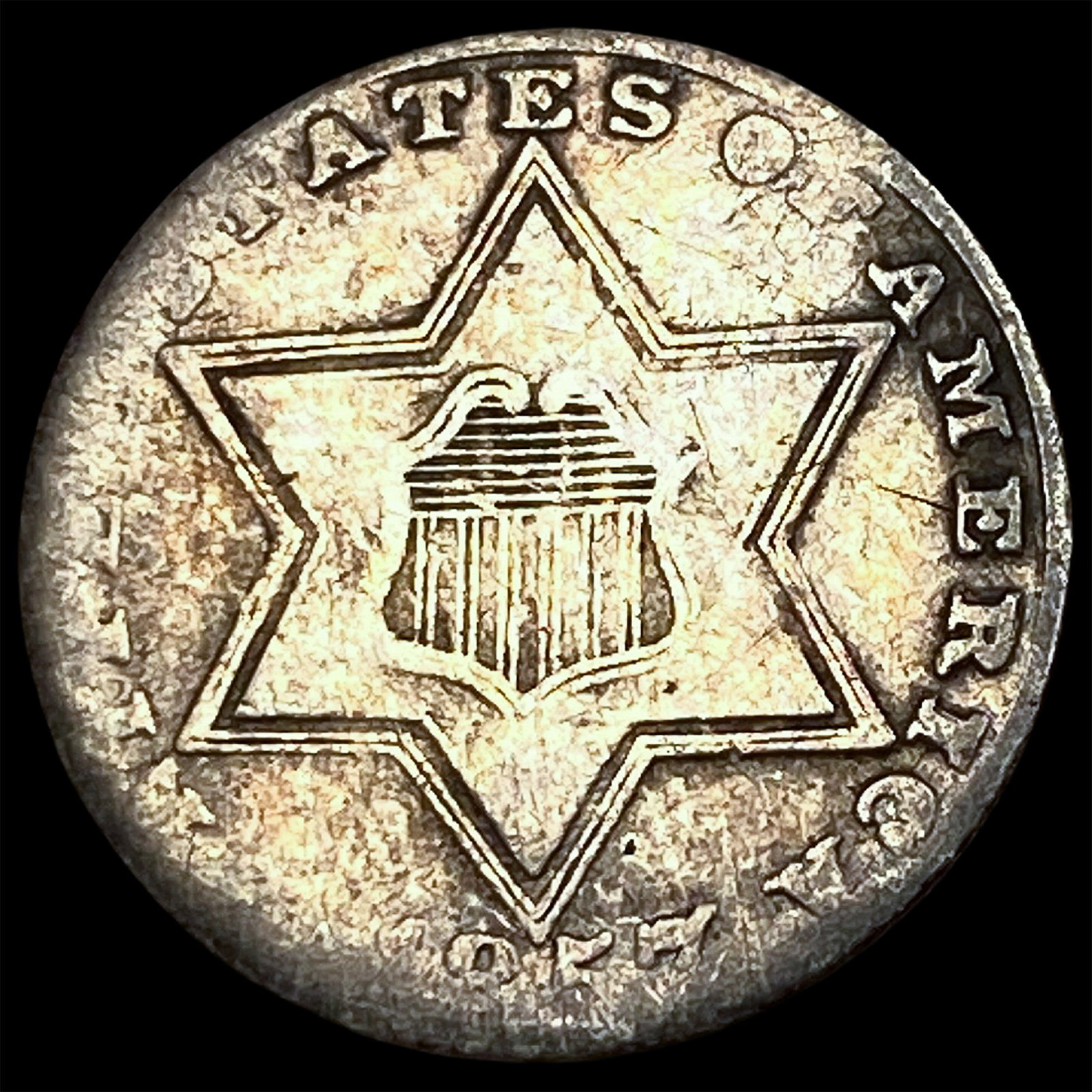 1857 Silver Three-Cent Piece LIGHTLY CIRCULATED: 1857 Silver Three-Cent Piece LIGHTLY CIRCULATED