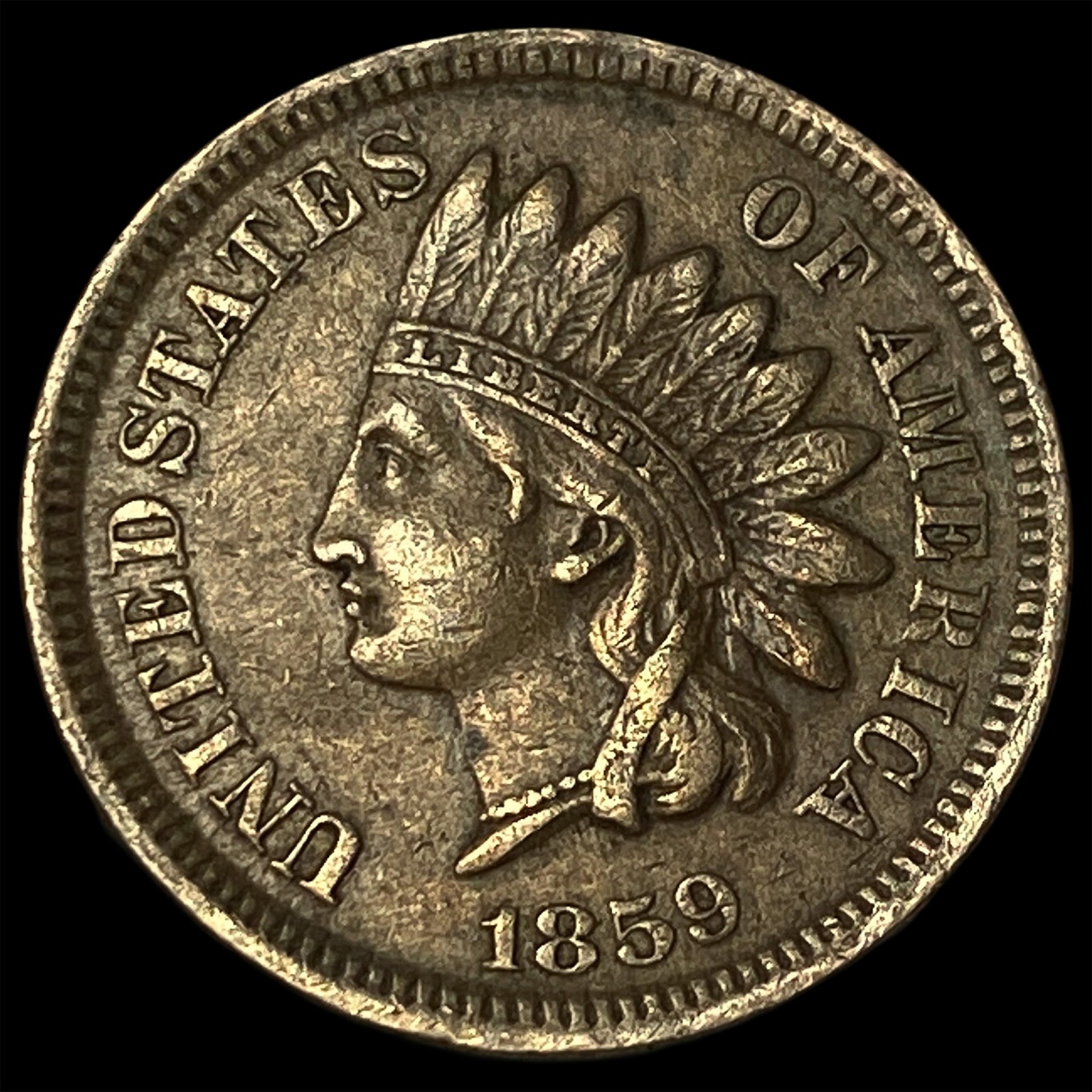 1859 Indian Head Cent NEARLY UNCIRCULATED (1 of 2)