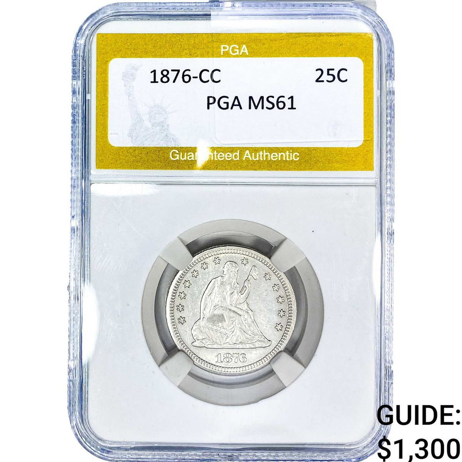 1876 Seated Liberty Quarter PGA MS61 (1 of 2)