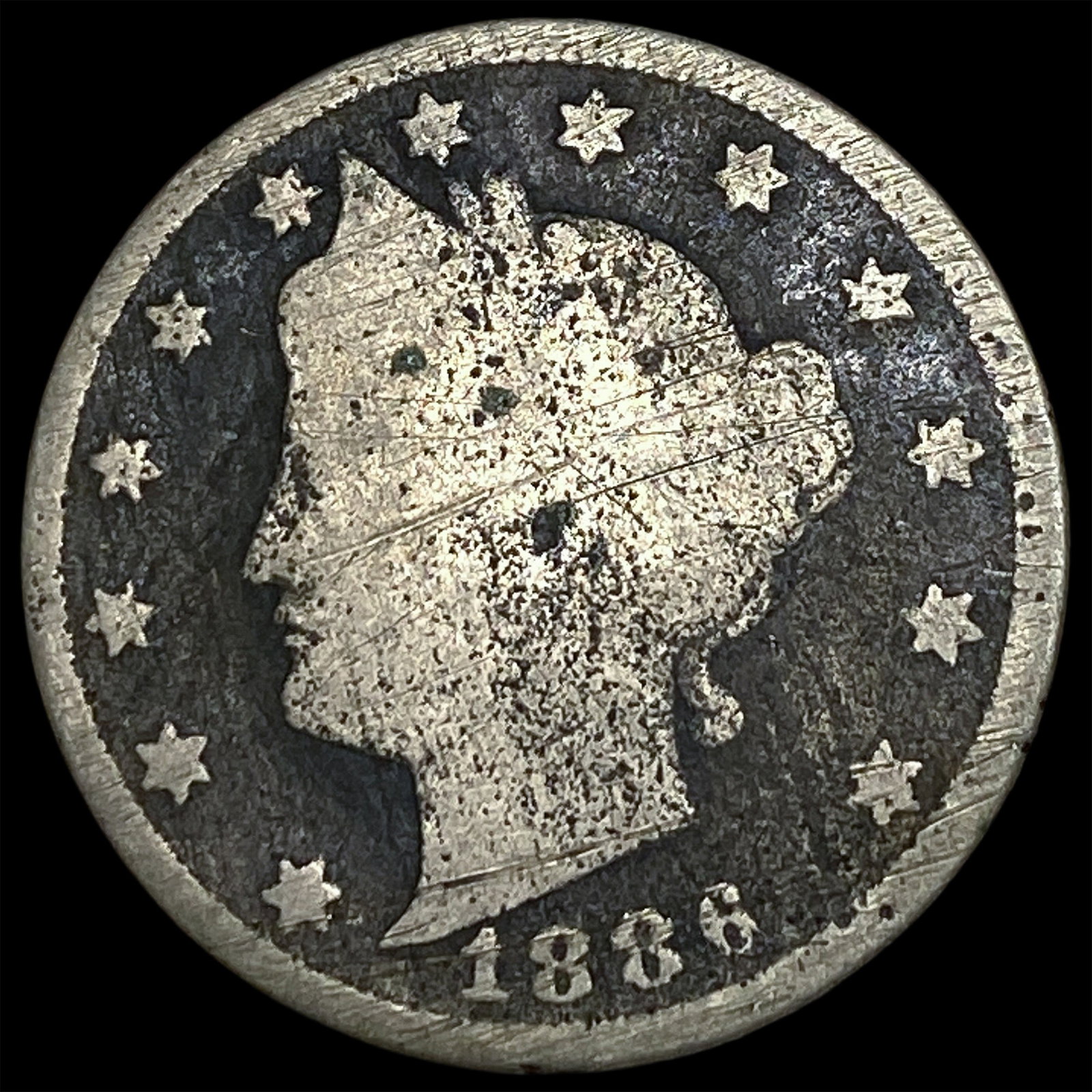 1886 Liberty Head Nickel NICELY CIRCULATED (1 of 2)
