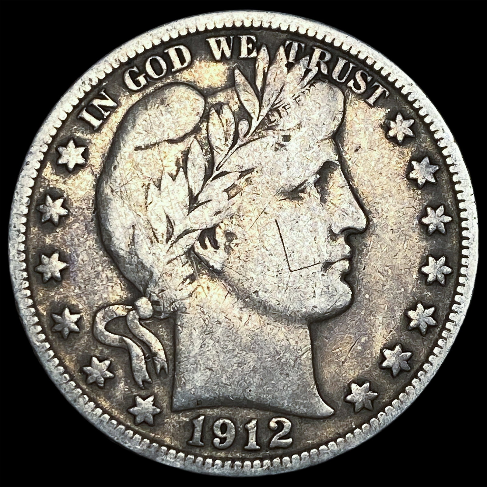 1912-S Silver Barber Half Dollar NEARLY UNCIRCULATED: 1912-S Silver Barber Half Dollar NEARLY UNCIRCULATED