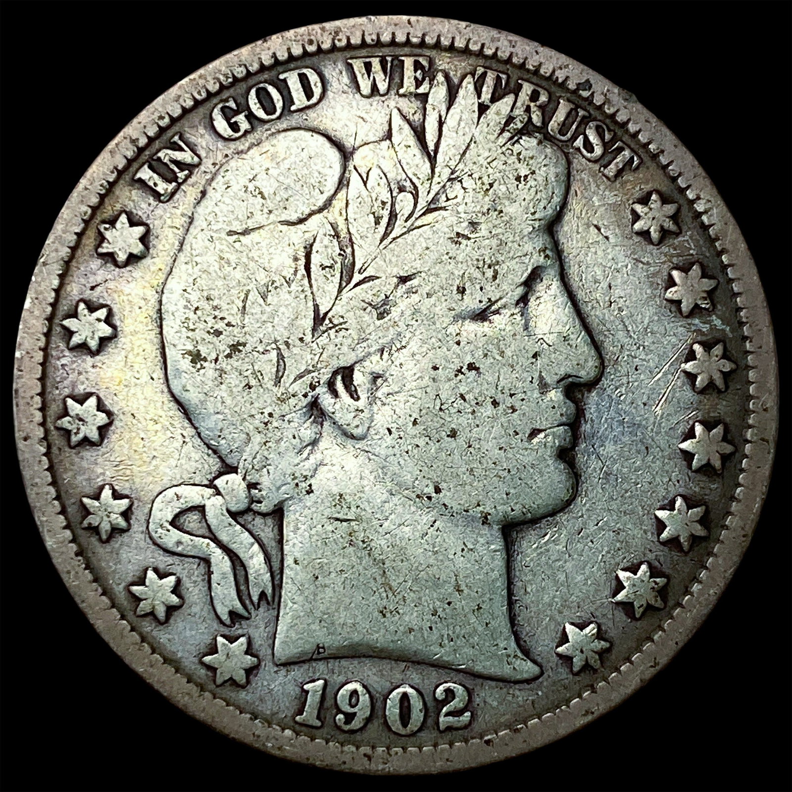 1902-S Silver Barber Half Dollar LIGHTLY CIRCULATED (1 of 2)