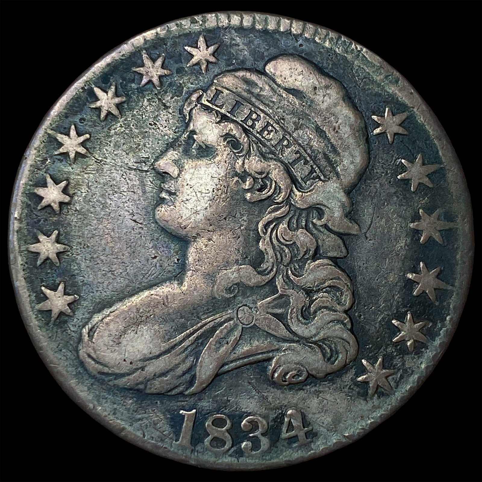 1834 Capped Bust Half Dollar LIGHTLY CIRCULATED (1 of 2)