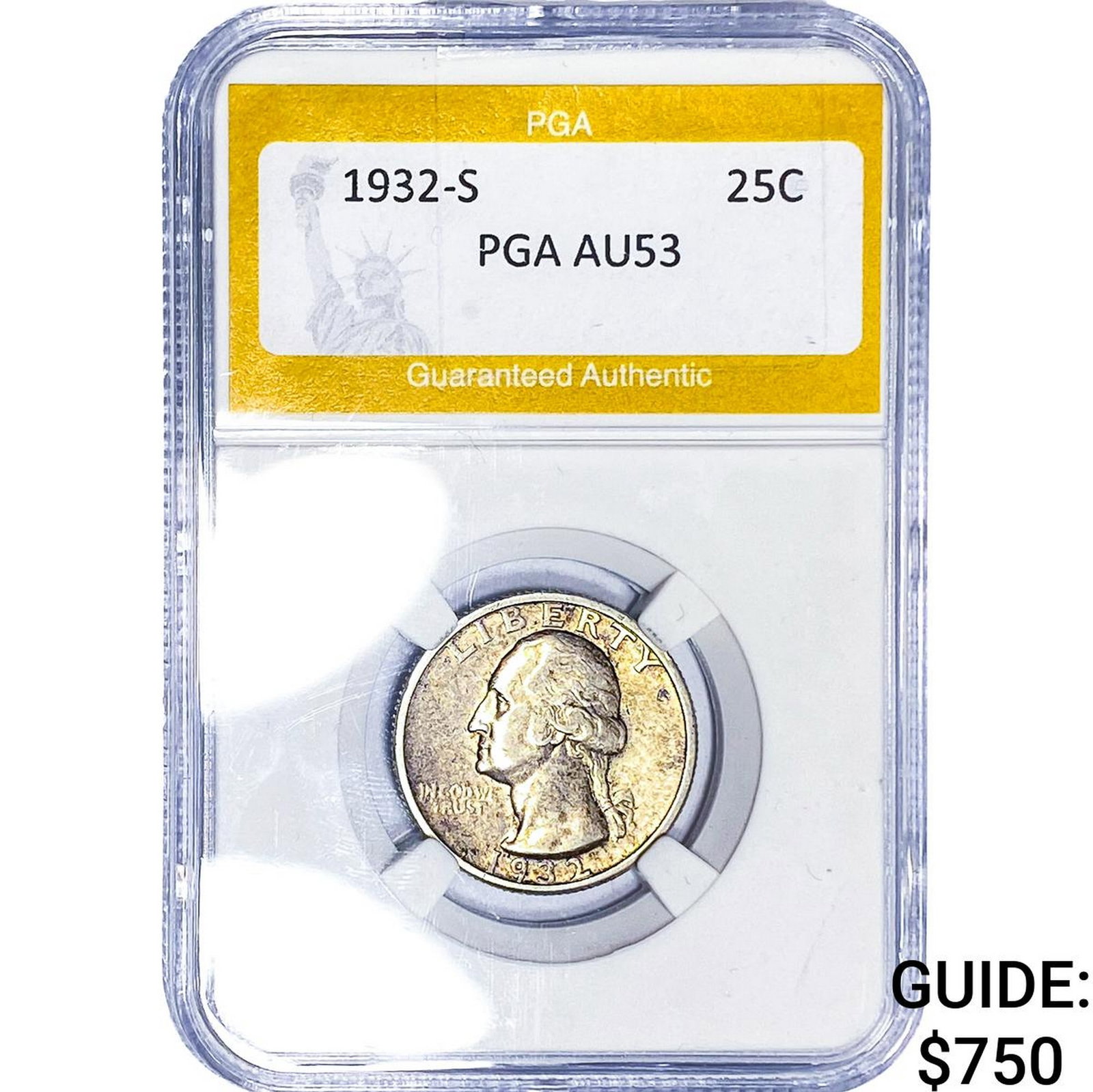 1932-S Washington Silver Quarter PGA AU53 (1 of 2)