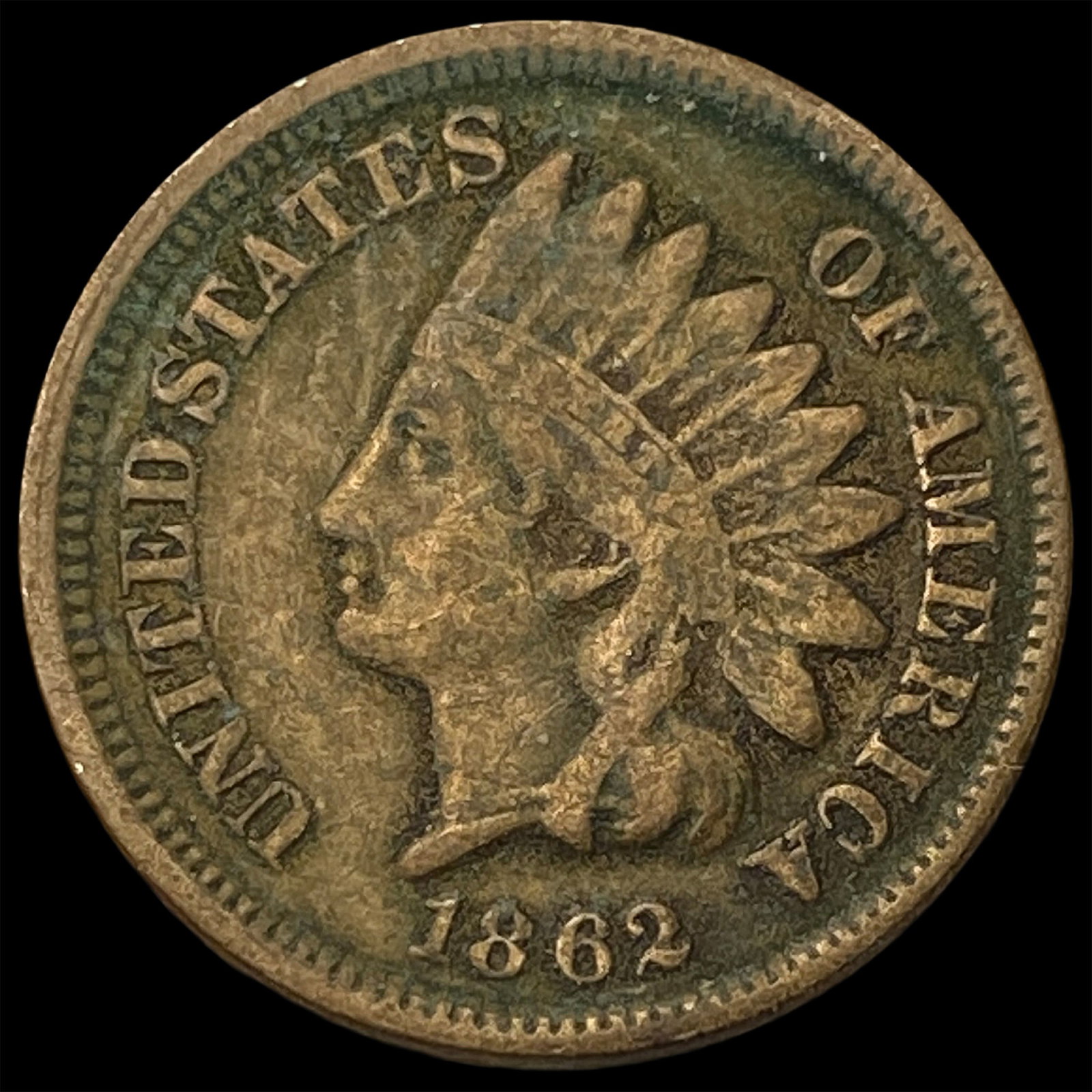 1862 Indian Head Cent NEARLY UNCIRCULATED (1 of 2)