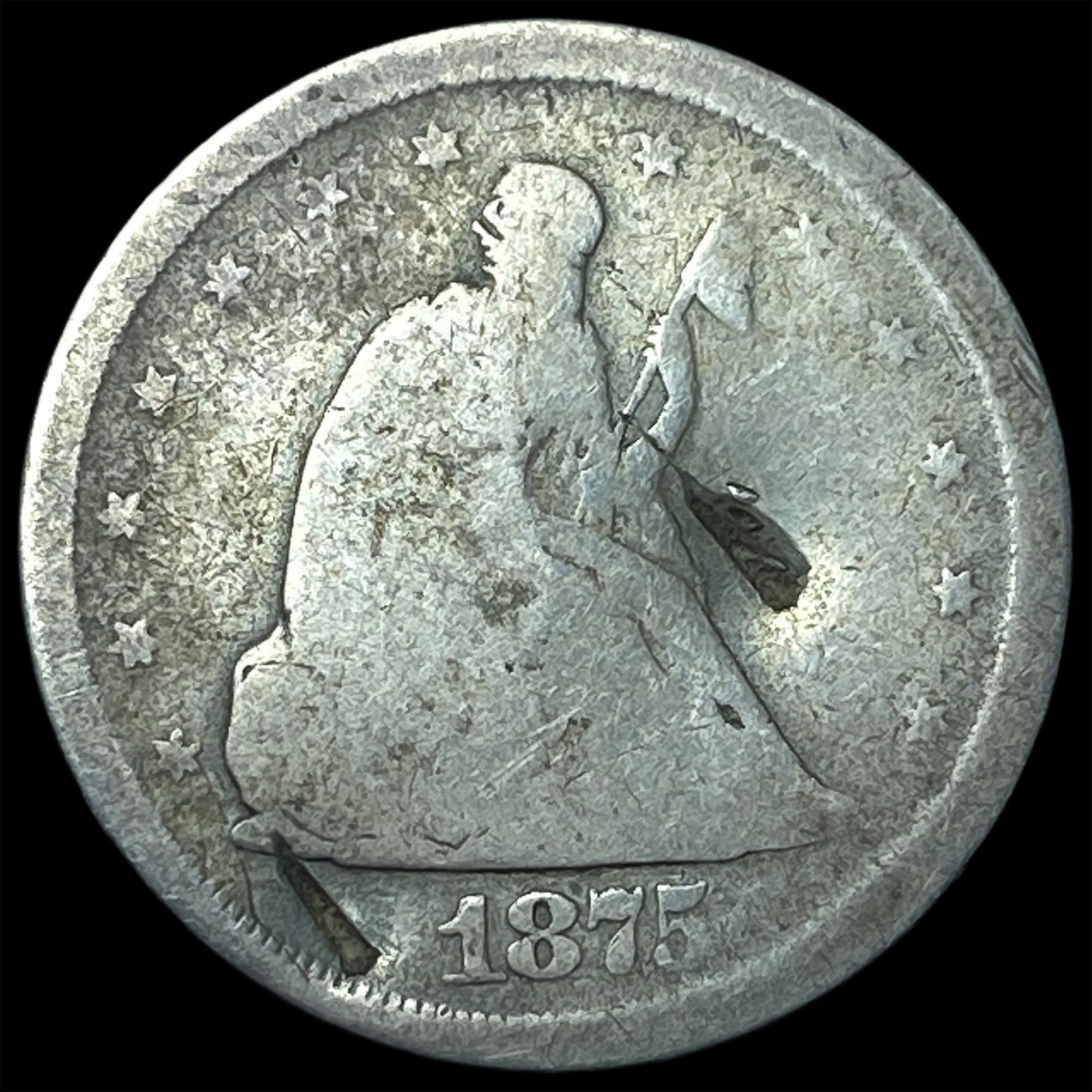 1875-S Seated 20 cent NICELY CIRCULATED (1 of 2)
