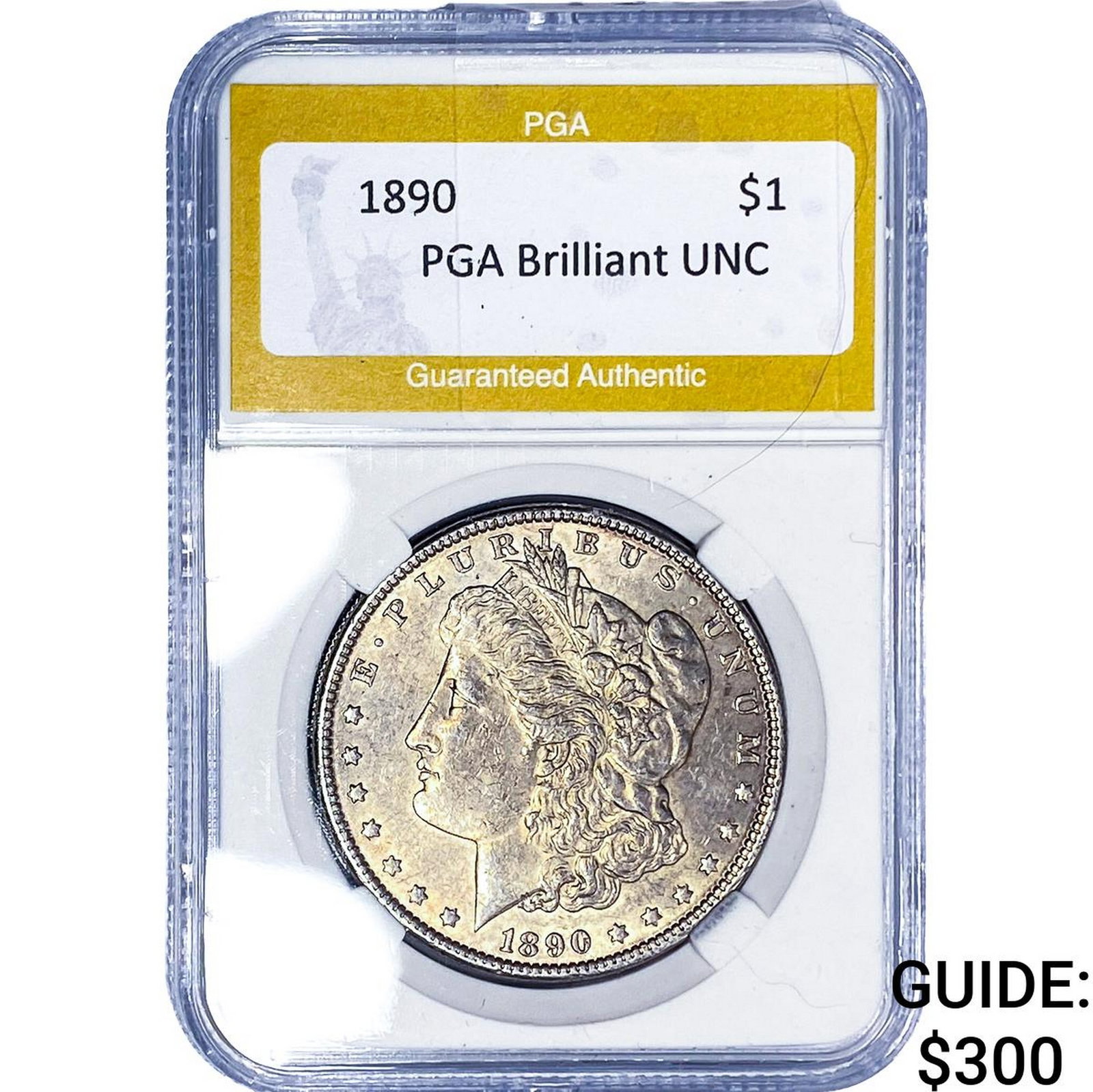 1890 Morgan Silver Dollar PGA Brilliant UNC: 1890 Morgan Silver Dollar PGA Brilliant UNC
